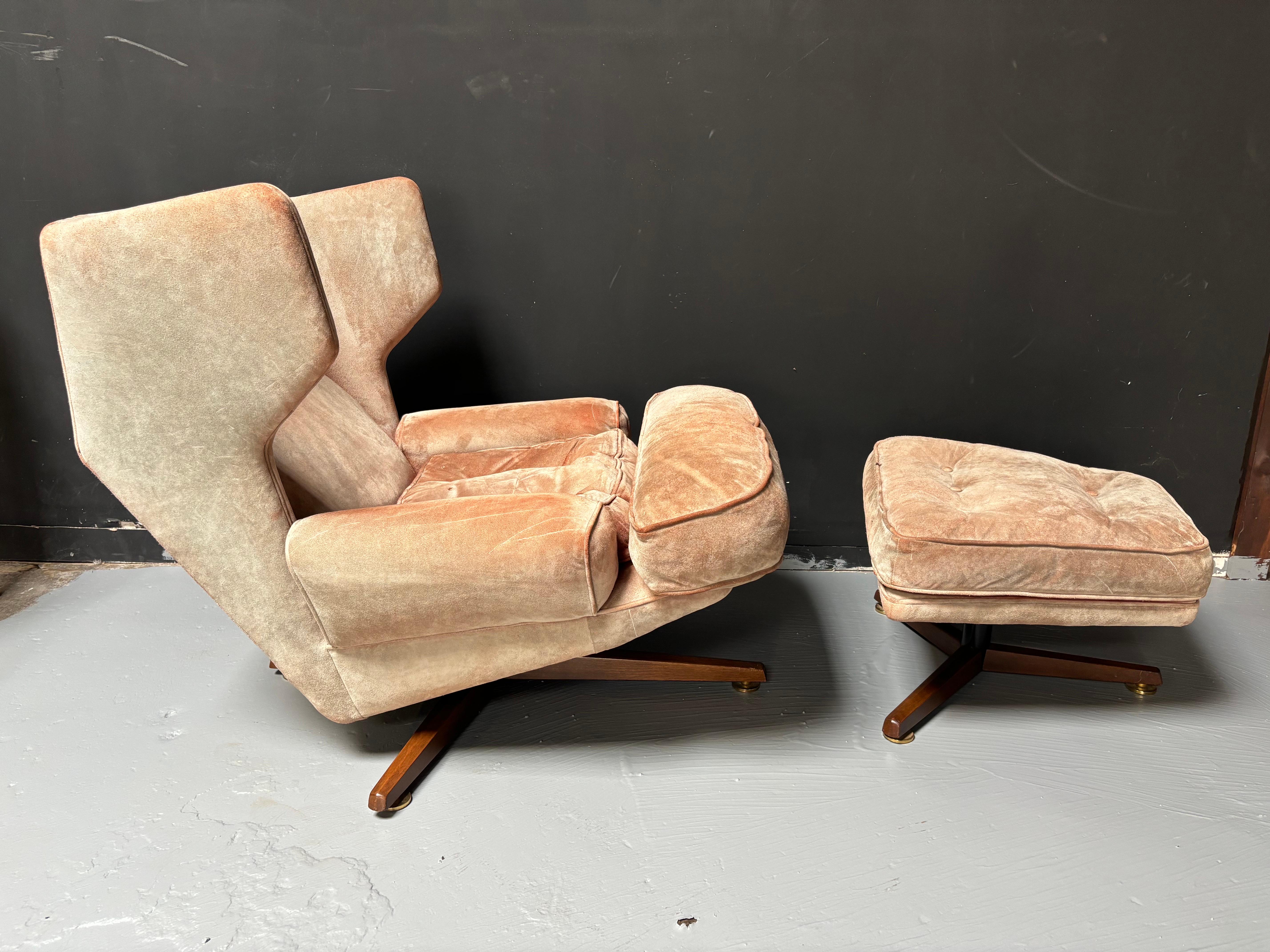 Edward Wormley per Dunbar Lounge Chair e ottomana modello 6142 in vendita 4