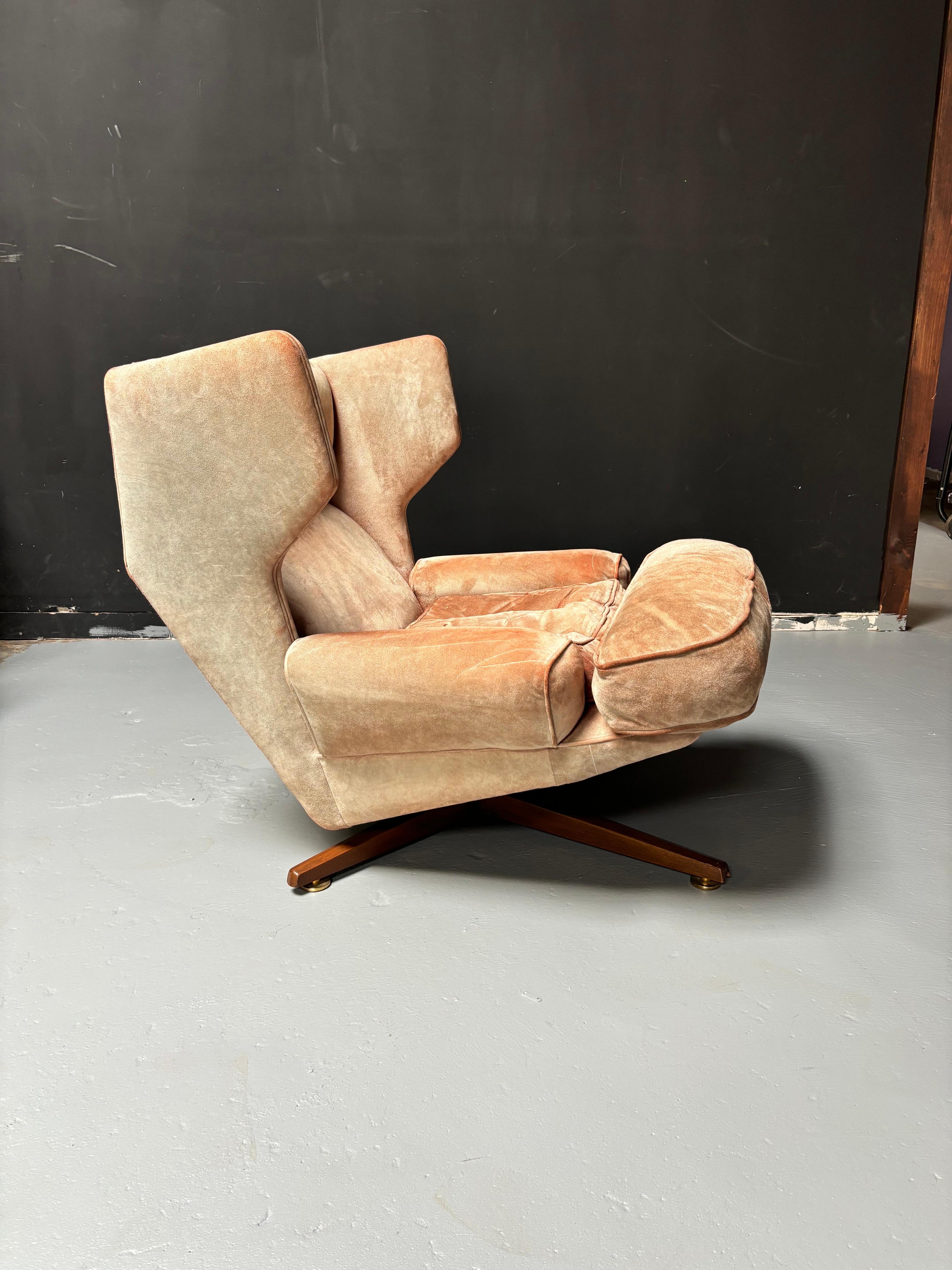 Mid-Century moderno Edward Wormley per Dunbar Lounge Chair e ottomana modello 6142 in vendita