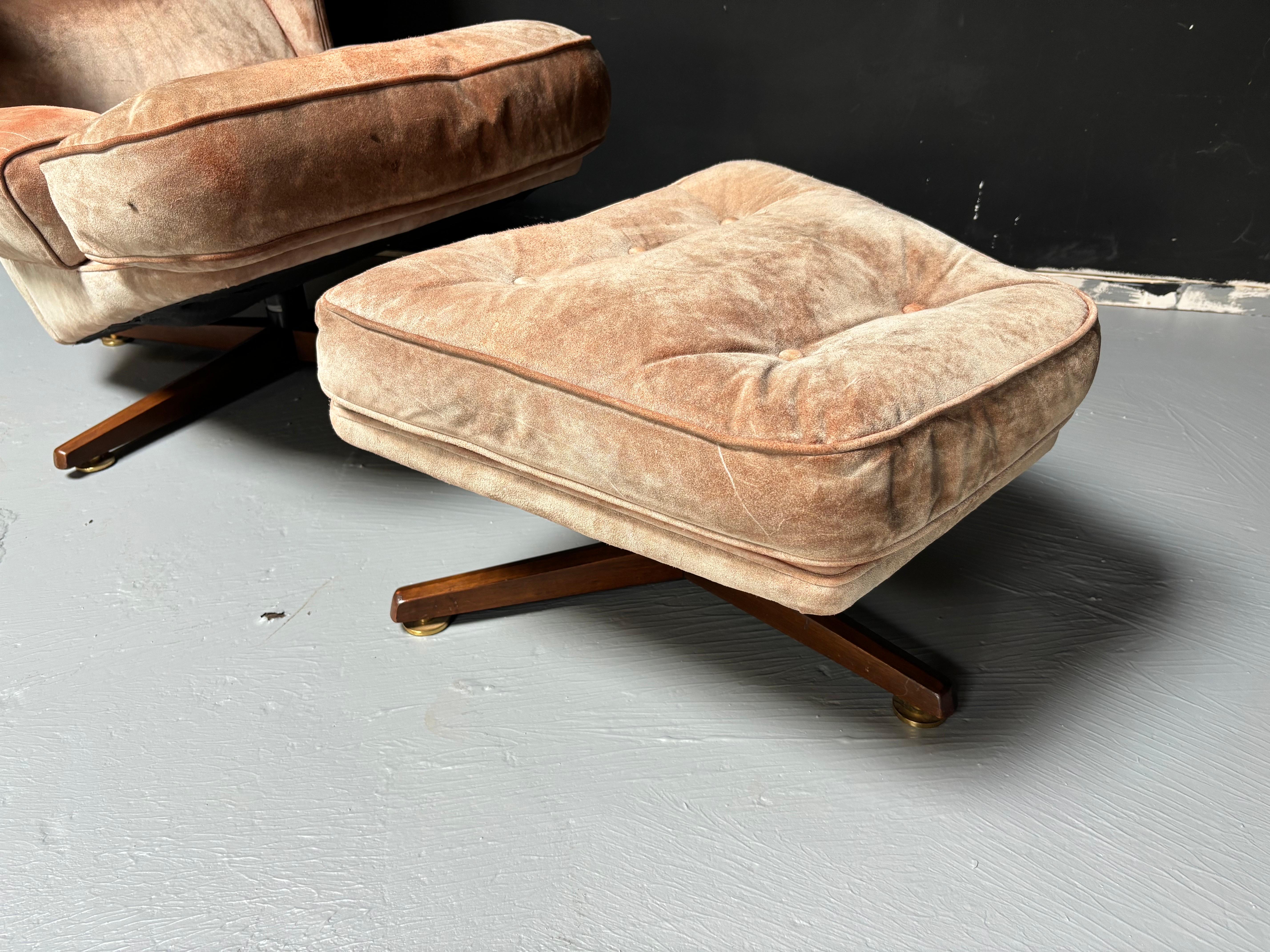 Edward Wormley per Dunbar Lounge Chair e ottomana modello 6142 in vendita 2