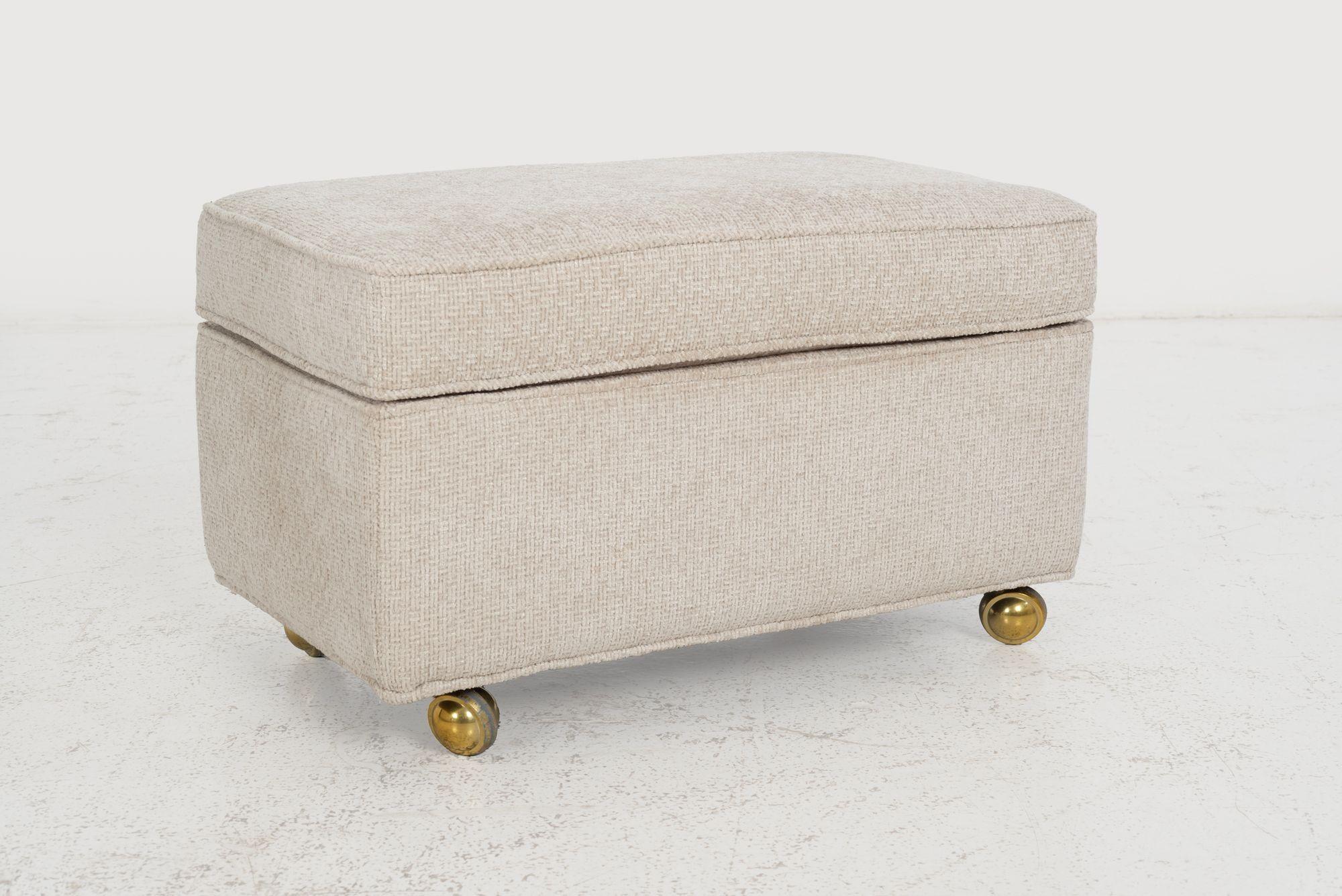 Edward Wormley pour Dunbar Chaise longue et pouf sur roulettes 1965 en vente 4