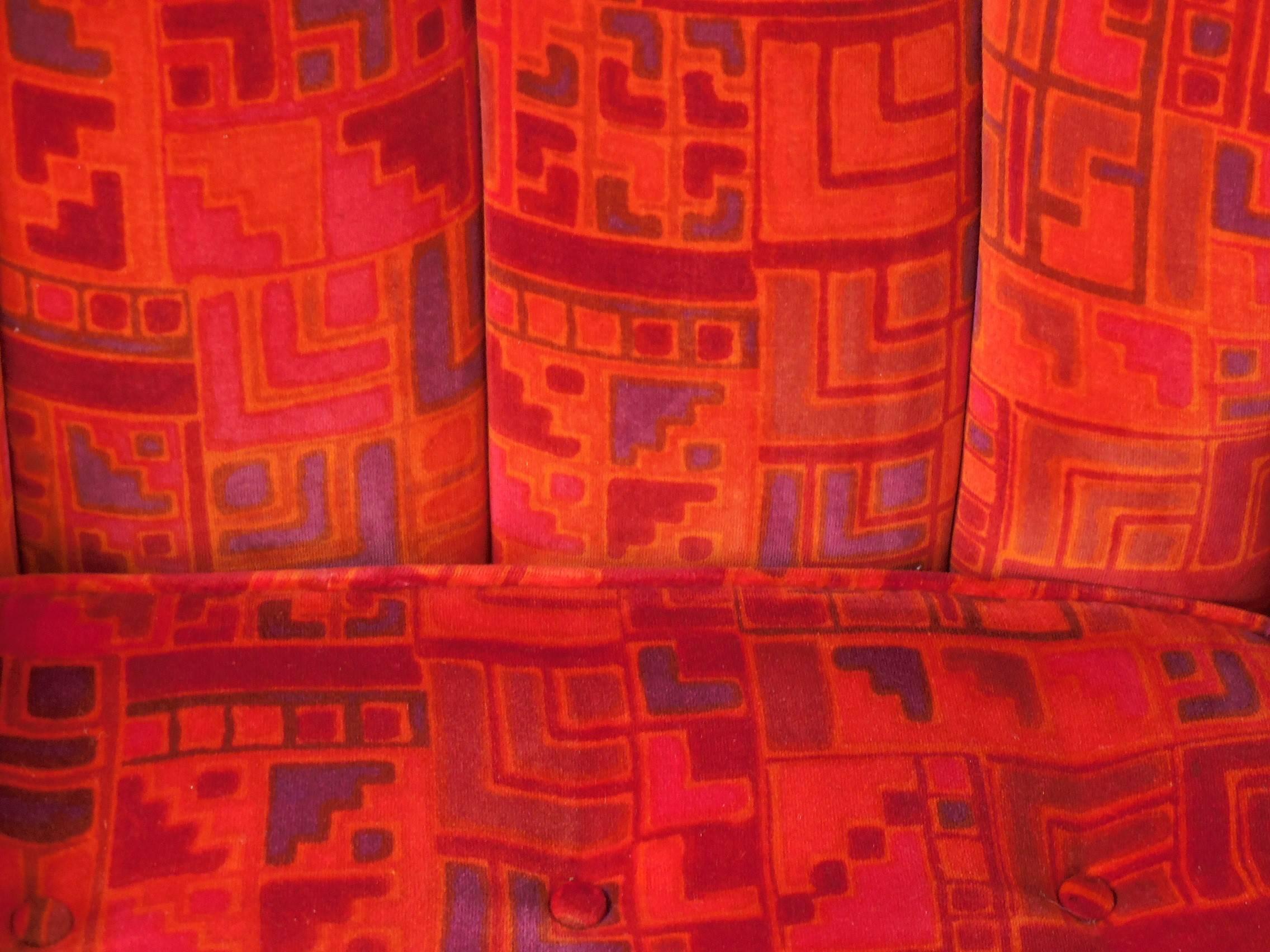 Edward Wormley for Dunbar Lounge Chair and Ottoman with Jack Lenor Larsen Fabric 6