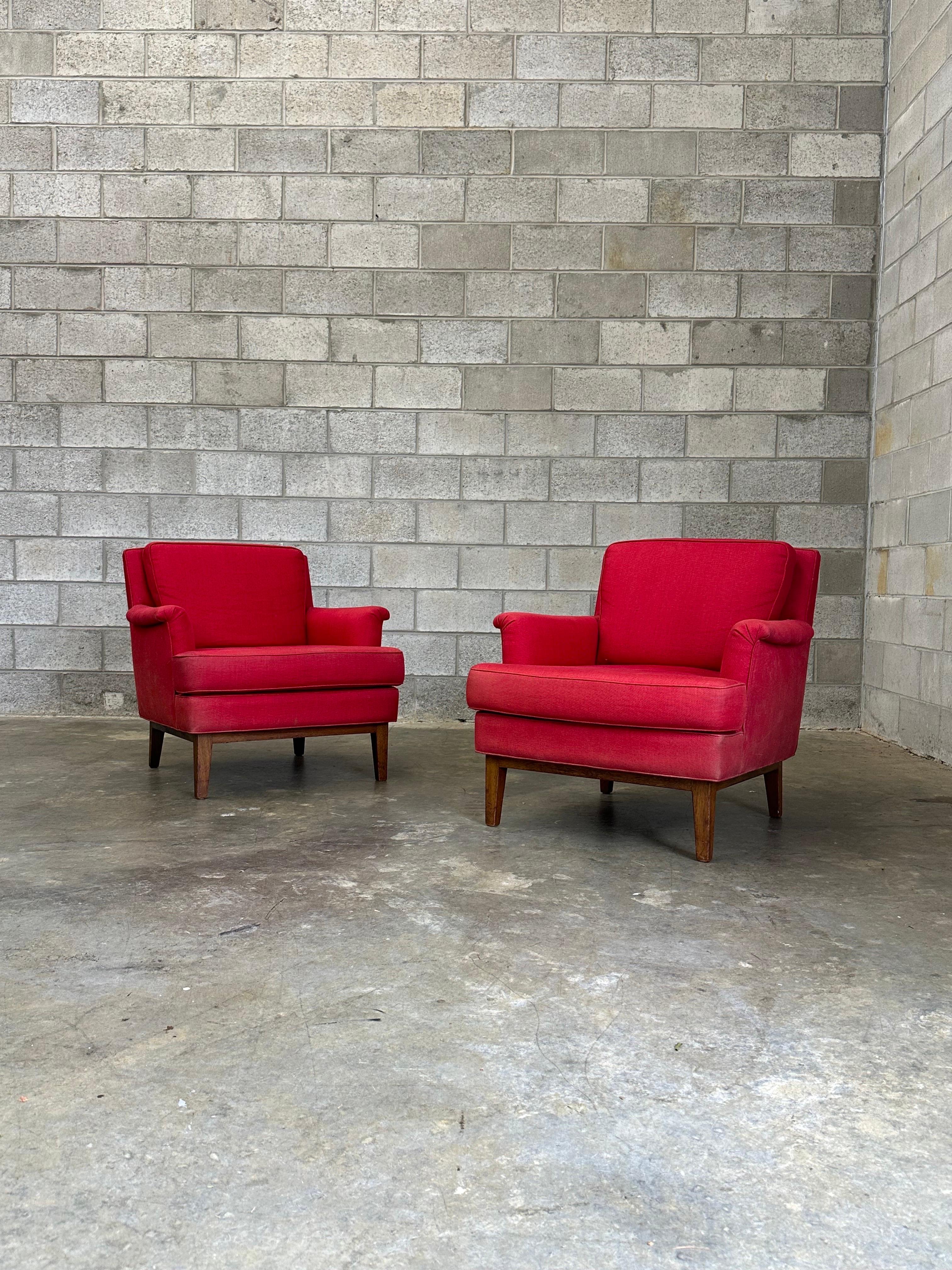 Edward Wormley para Dunbar Sillas de salón - Pareja en venta 5