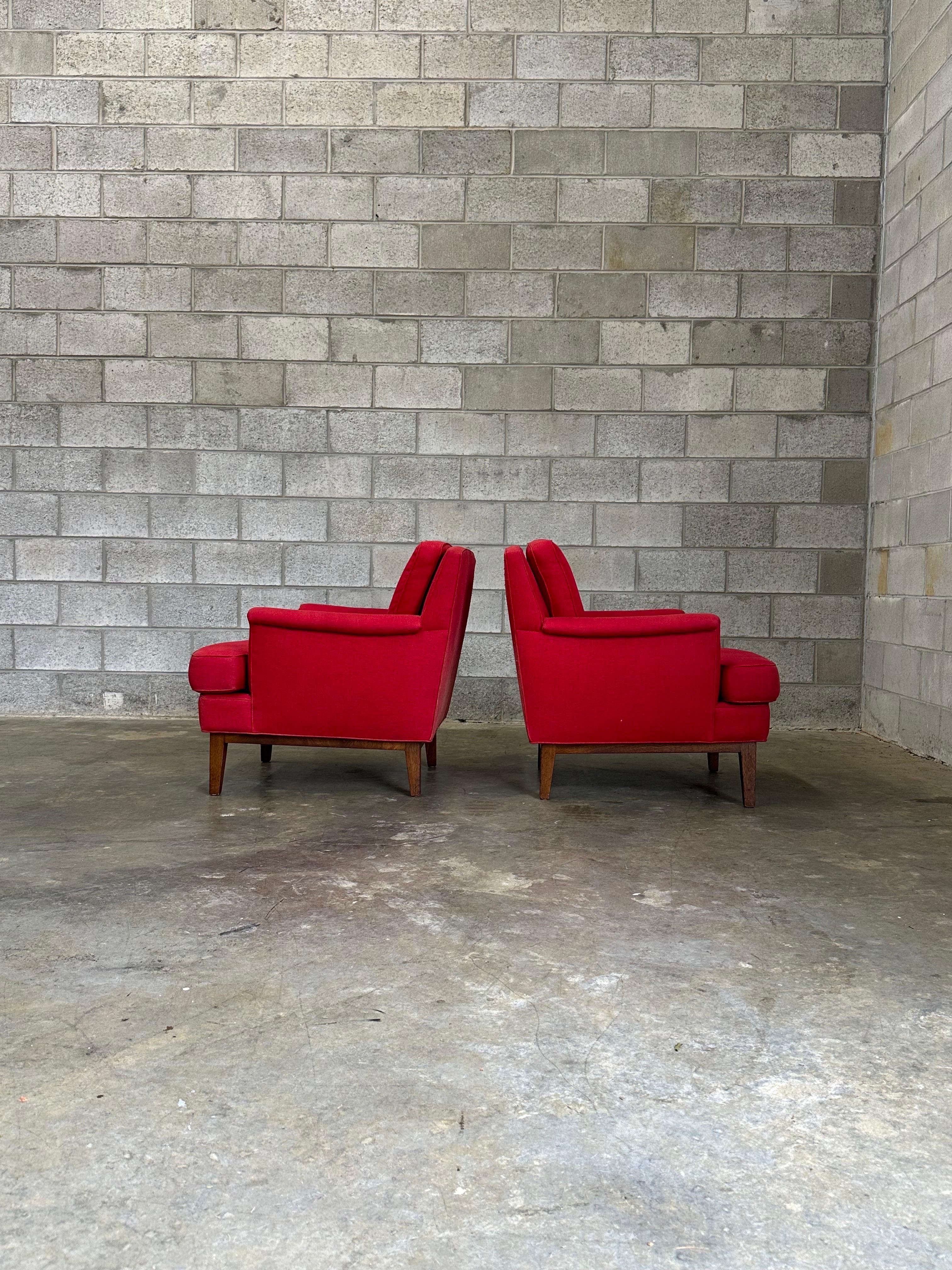 Edward Wormley para Dunbar Sillas de salón - Pareja Estadounidense en venta