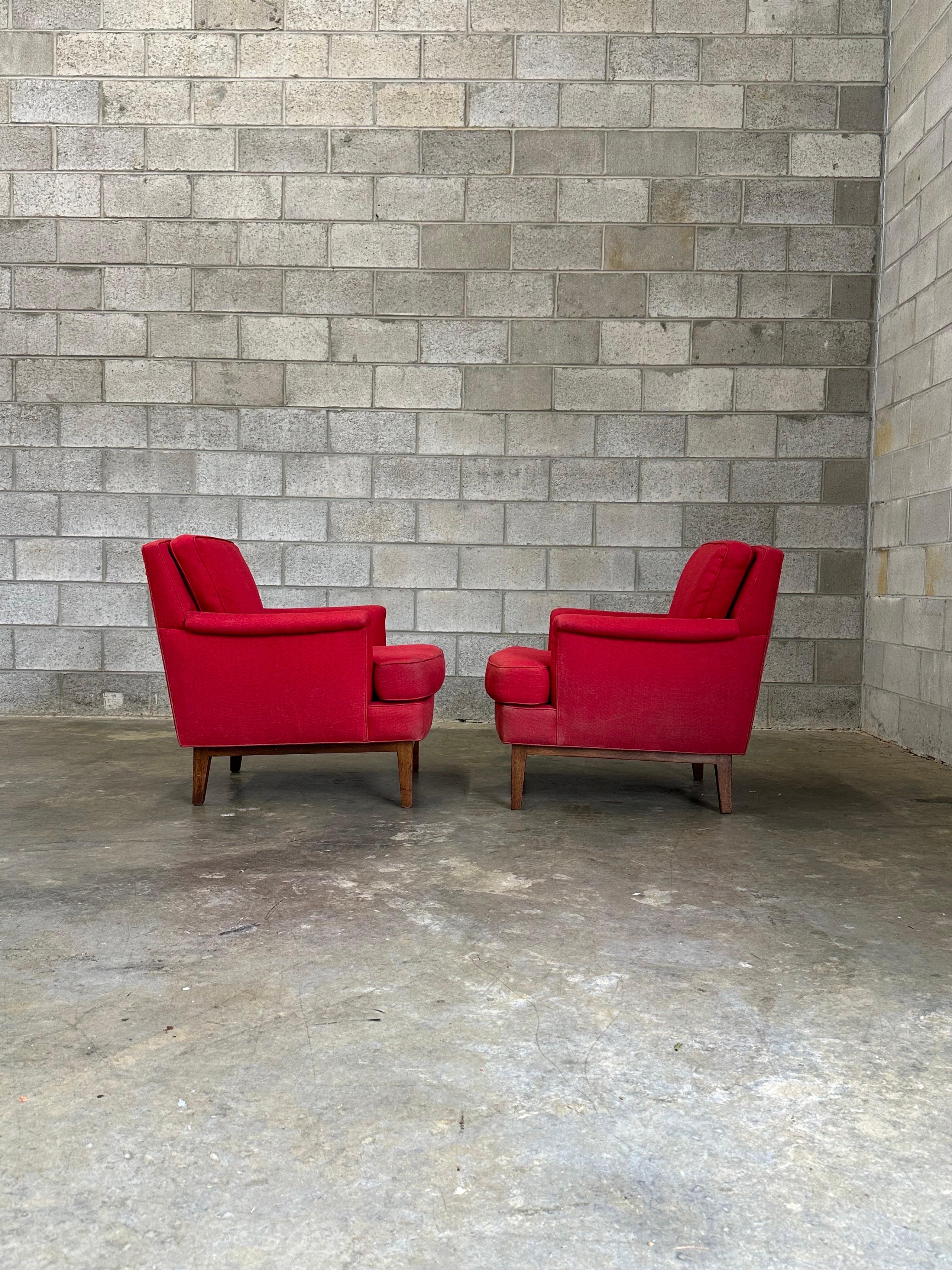 Edward Wormley para Dunbar Sillas de salón - Pareja en Bueno estado para la venta en St.Petersburg, FL