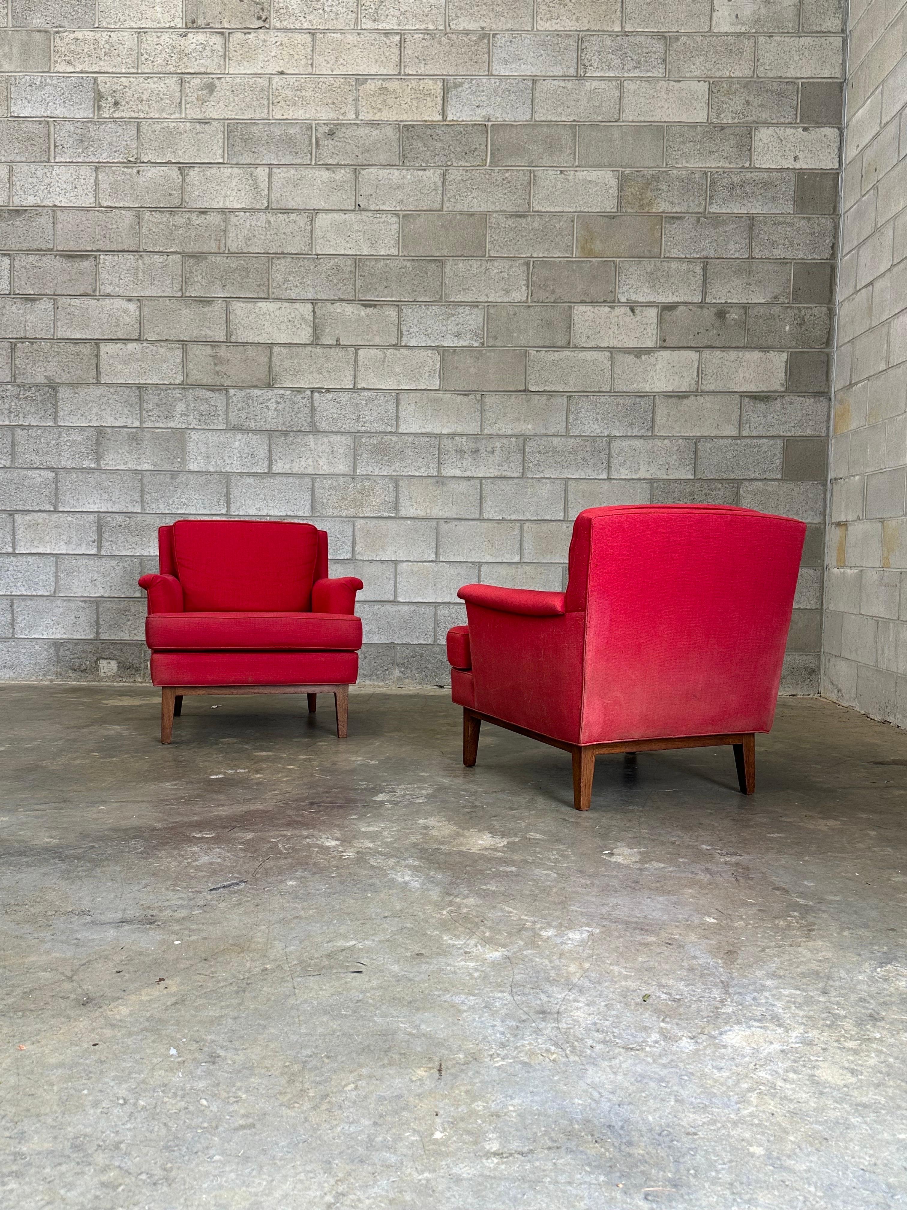 Edward Wormley para Dunbar Sillas de salón - Pareja en venta 2
