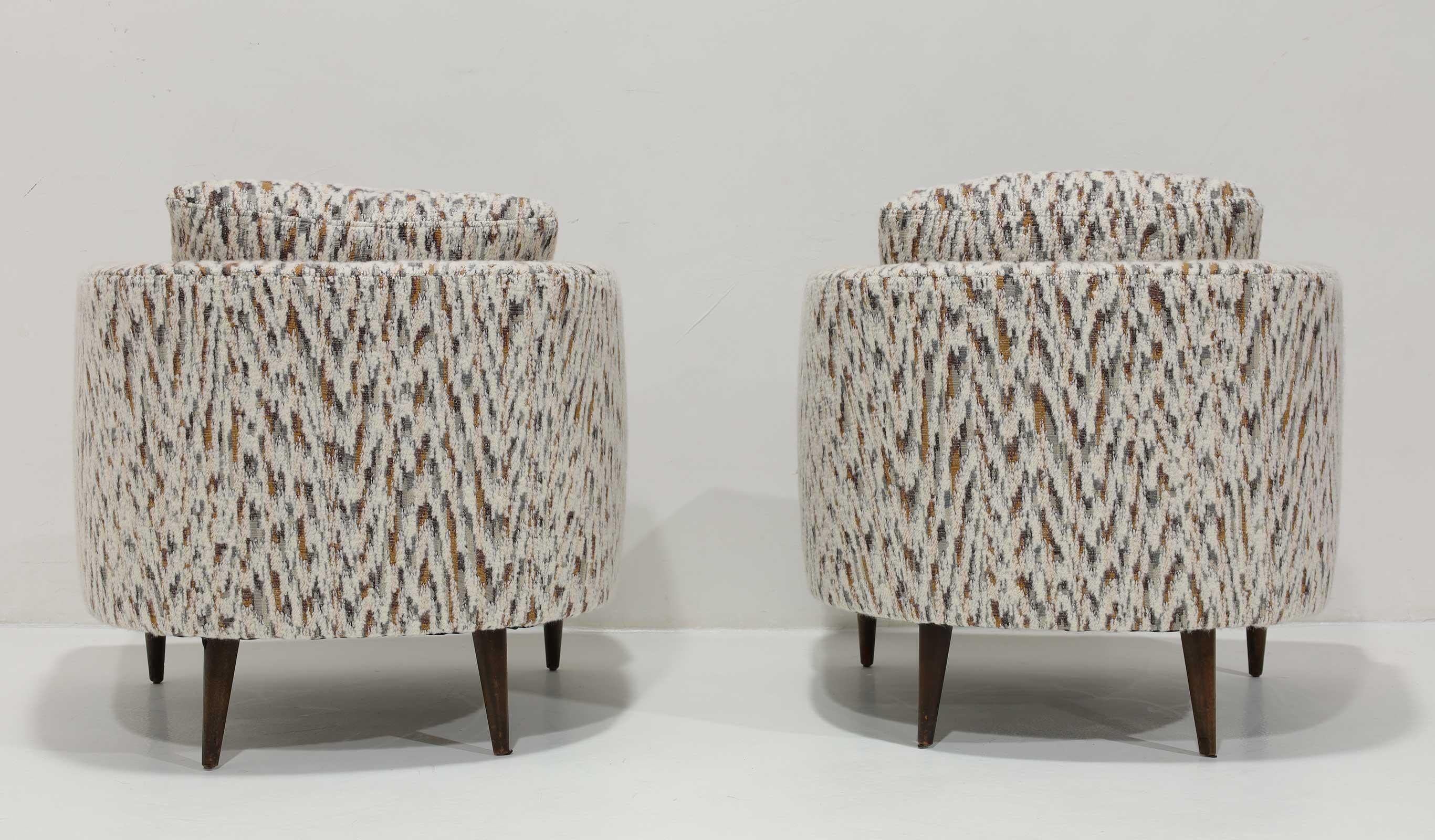 Edward Wormley for Dunbar Lounge Chairs in Holland & Sherry Moderno de mediados de siglo en venta