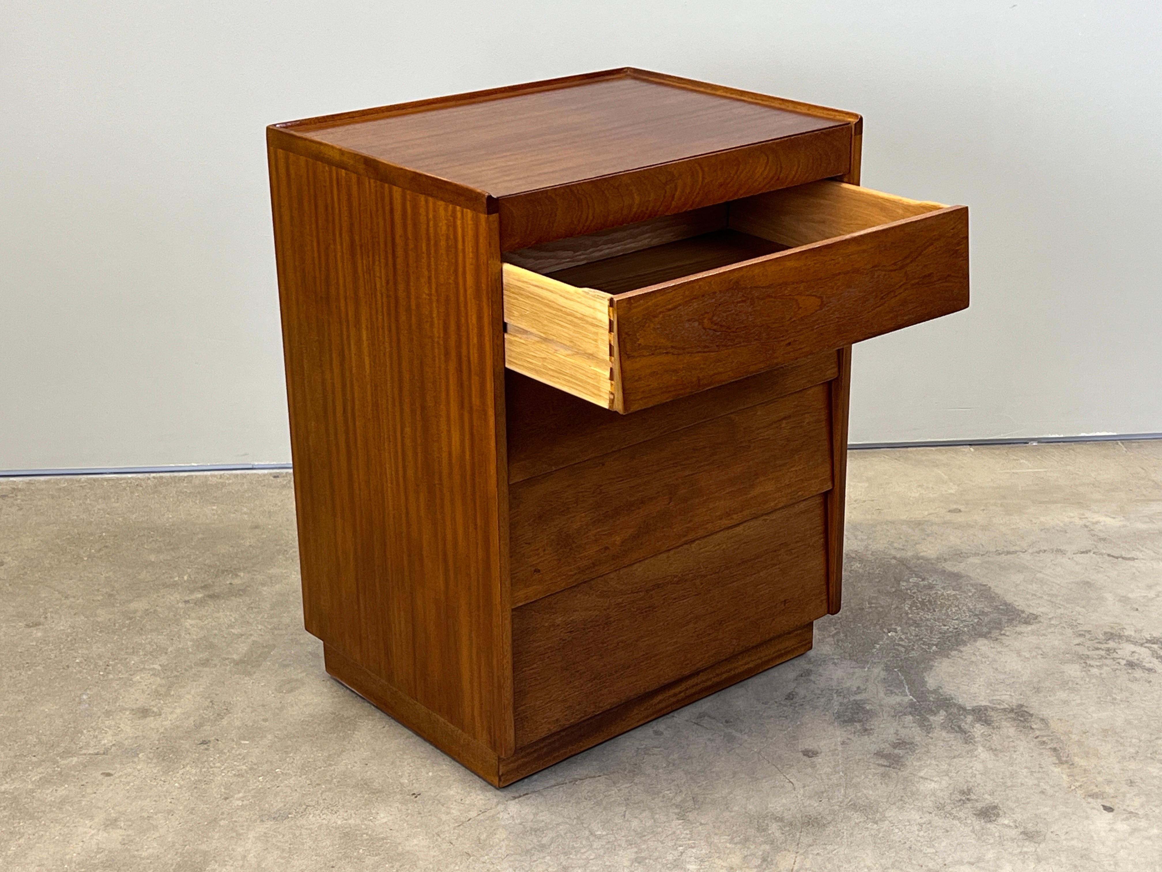 Edward Wormley for Dunbar Louvered Five Drawer Nightstand For Sale 8