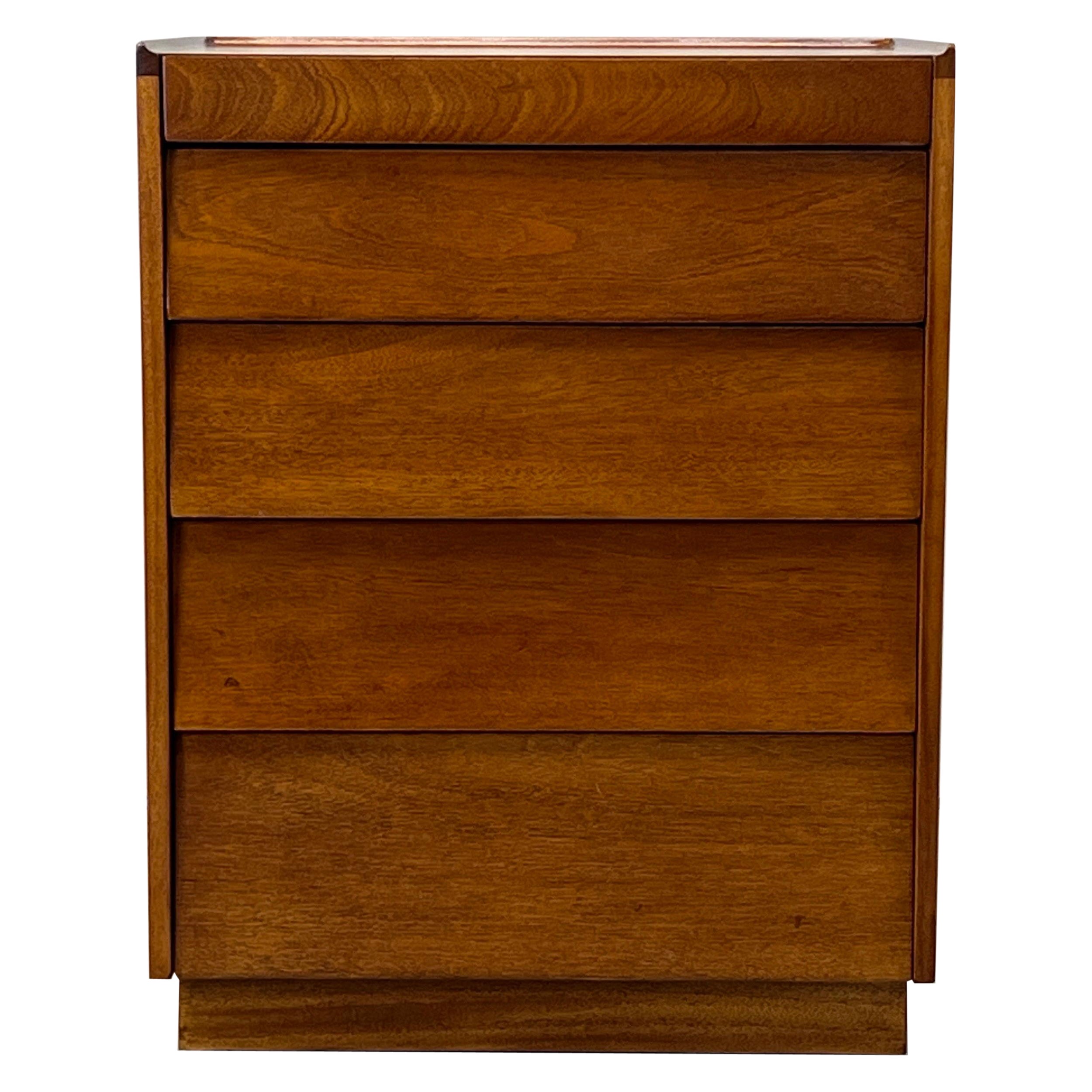 Edward Wormley für Dunbar Louvered Nachttisch mit fünf Schubladen