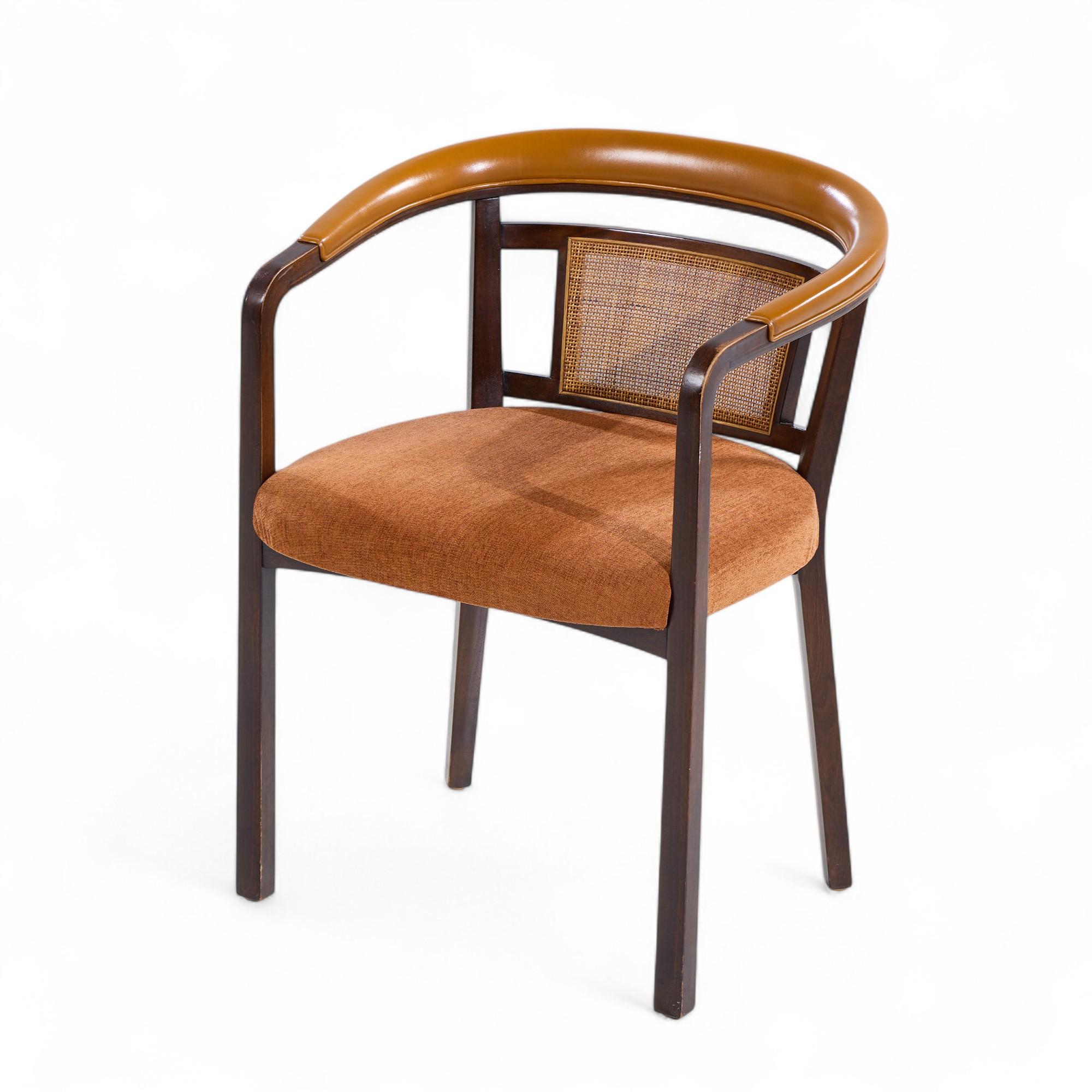 Edward Wormley für Dunbar Esszimmerstühle aus Mahagoni und Rohrgeflecht - 4er-Set im Angebot 5