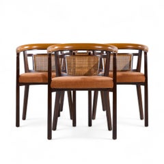 Edward Wormley for Dunbar Mahogany and Cane Dining Chairs - Set of 4