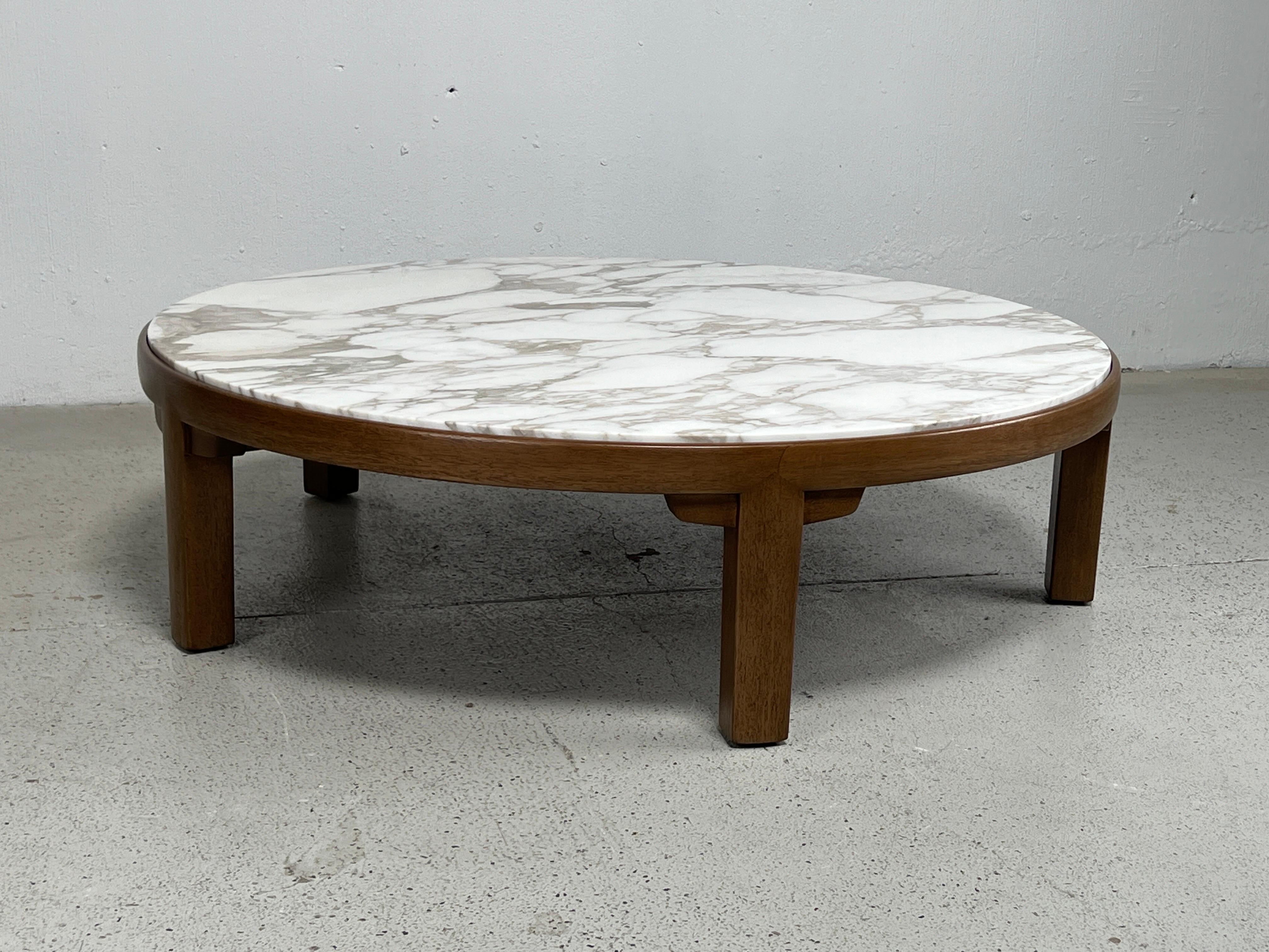 Edward Wormley for Dunbar Mahogany Coffee Table with Marble Top 9