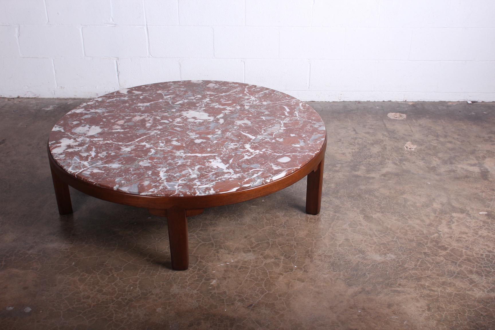 Edward Wormley for Dunbar Mahogany Coffee Table with Marble Top 10