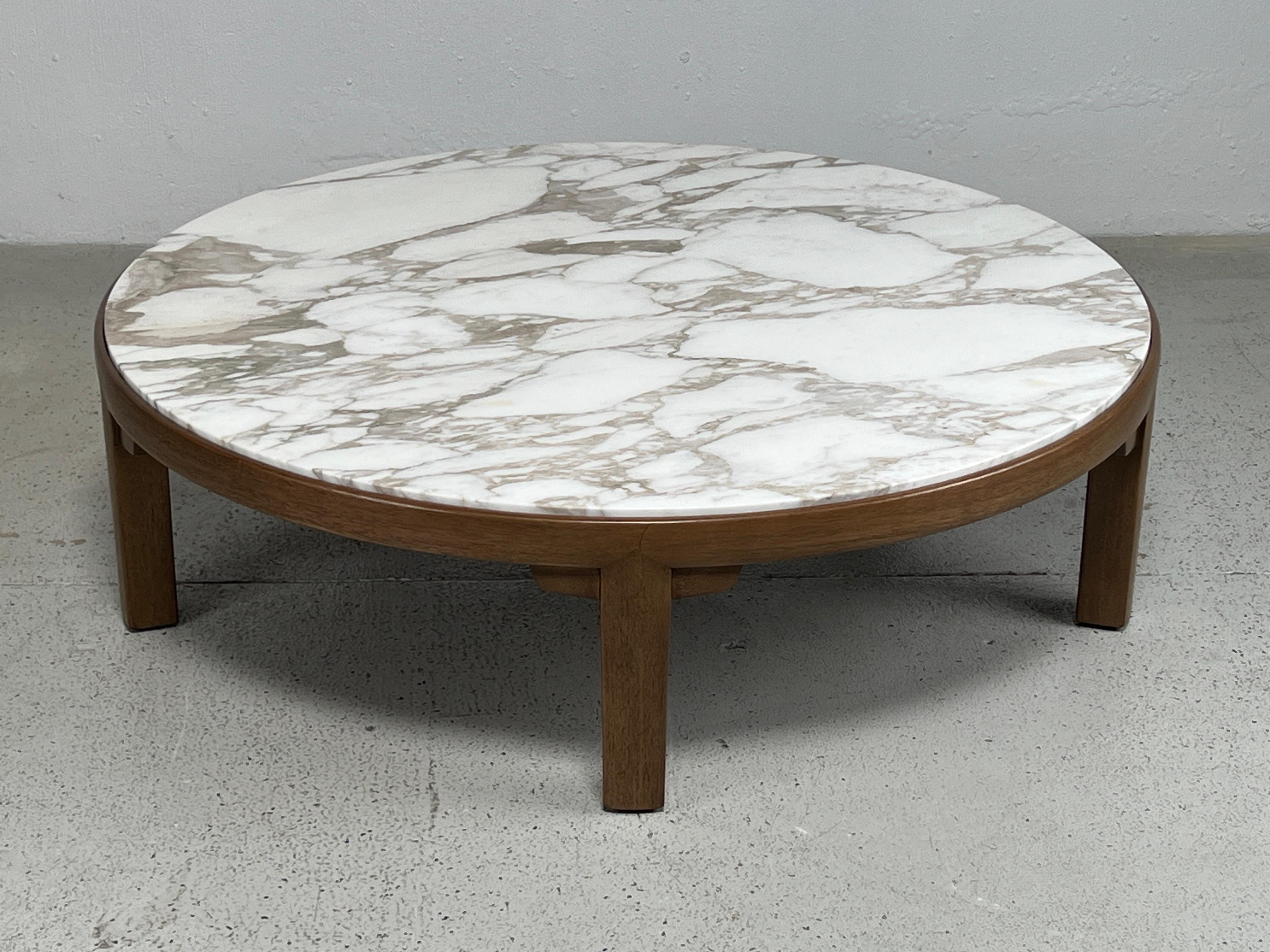 Edward Wormley for Dunbar Mahogany Coffee Table with Marble Top 2