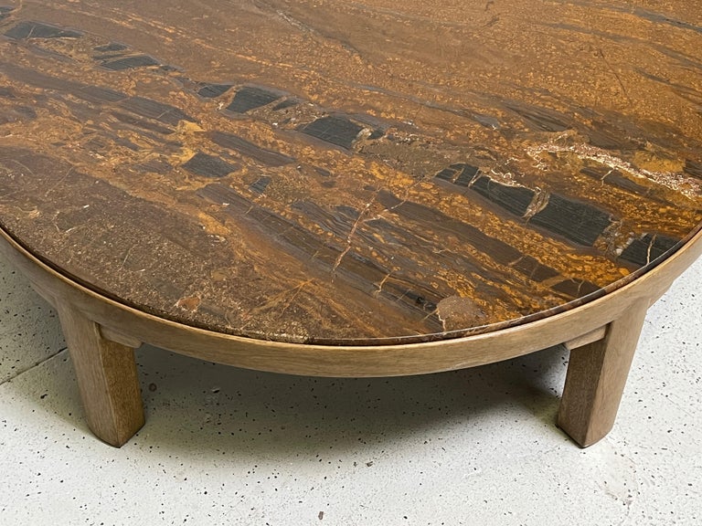 Edward Wormley for Dunbar Mahogany Coffee Table with Marble Top For Sale 5