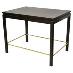 Edward Wormley für Dunbar, Mahagoni-Beistelltisch mit Stretcher aus Messing, Mid-Century Modern