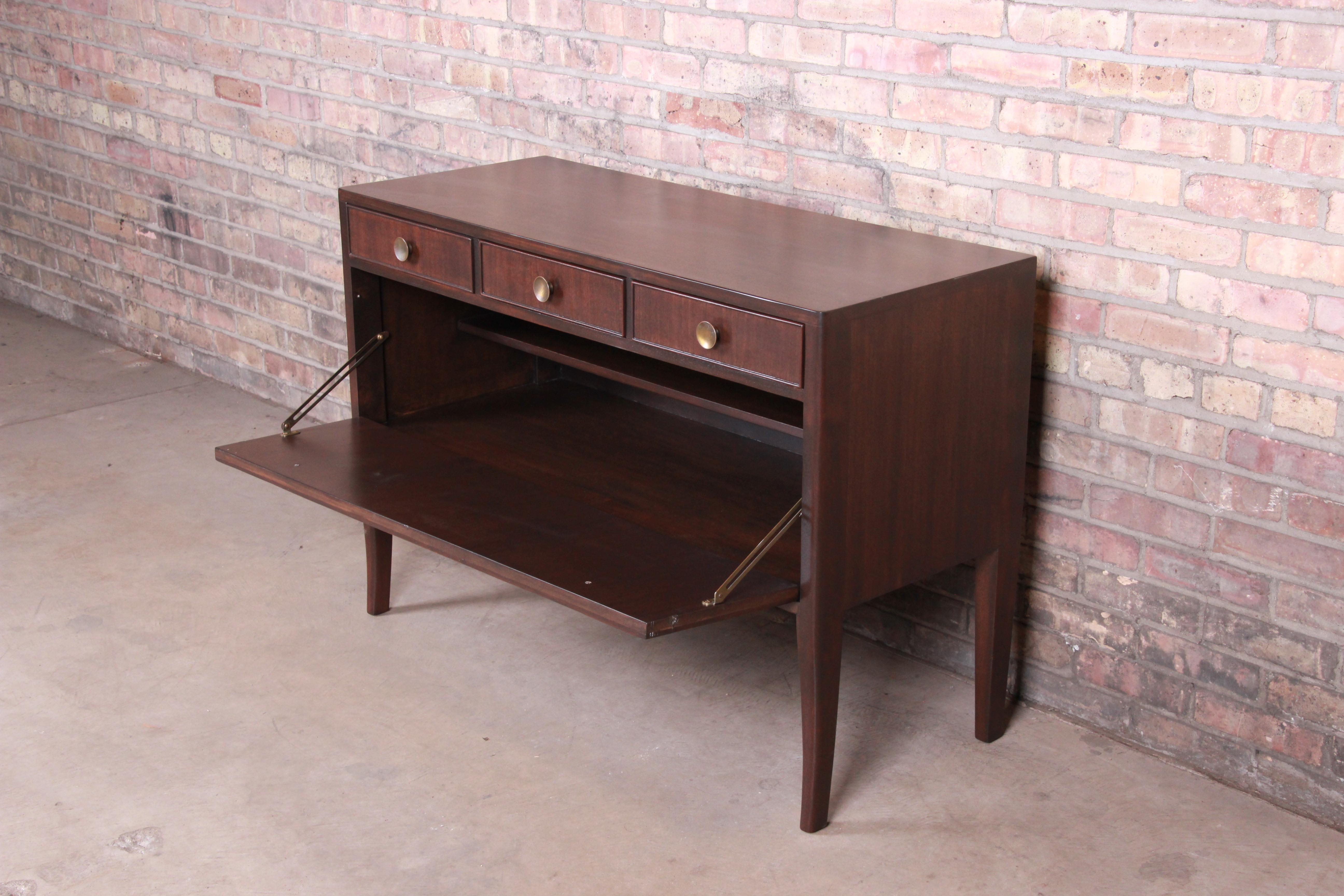 Mid-Century Modern Edward Wormley for Dunbar Mahogany Sideboard Credenza or Bar Cabinet