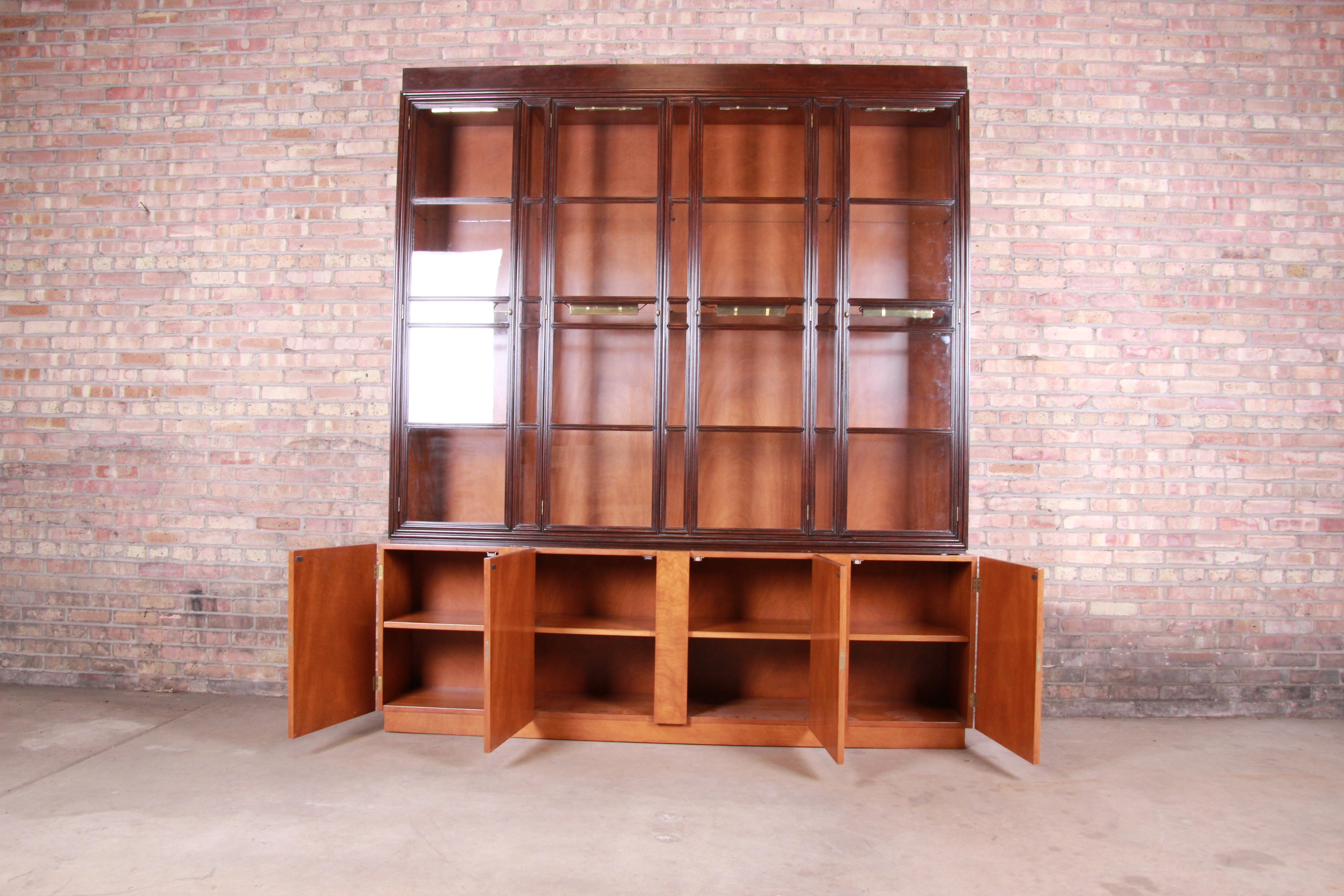 Edward Wormley for Dunbar Mahogany Superstructure Breakfront Cabinet or Bookcase 2
