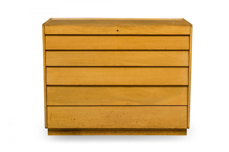Edward Chest Edward Wormley for Dunbar Maple Louver Front Chest For Sale at 1stDibs
