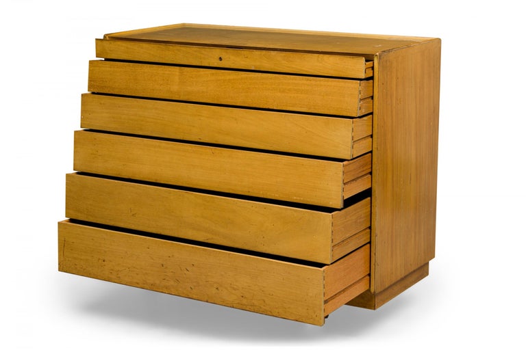 Edward Chest Edward Wormley for Dunbar Maple Louver Front Chest For Sale at 1stDibs
