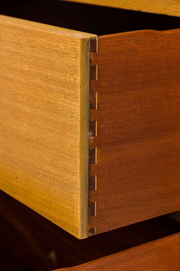 Edward Wormley for Dunbar Maple Three-Drawer Slant Front Chest For Sale ...