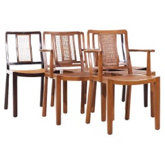 Edward Wormley for Dunbar MCM Cane and Bleached Mahogany Dining Chairs - 6