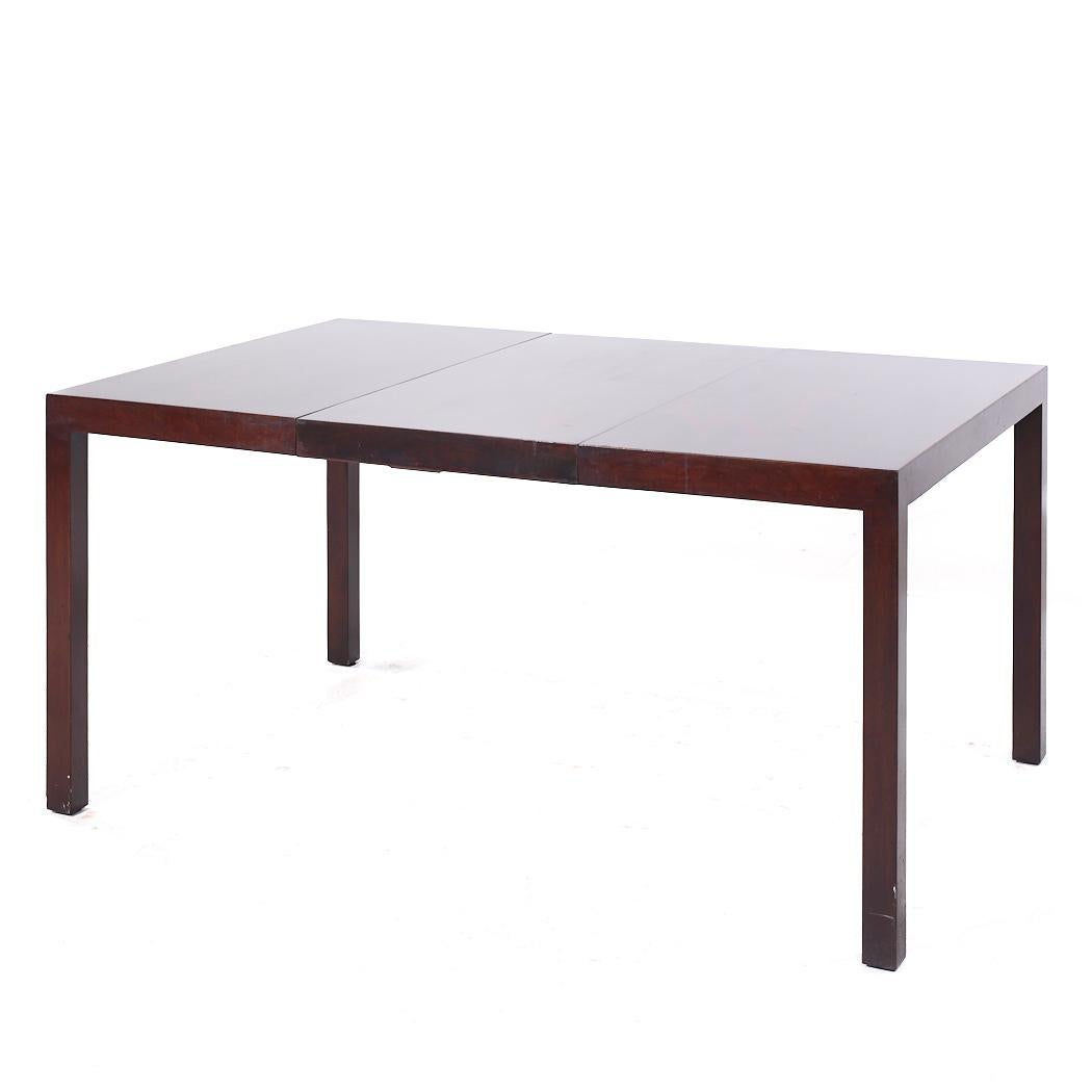 Acajou Edward Wormley pour Dunbar MCM Table de salle à manger extensible en acajou - 2 rallonges en vente