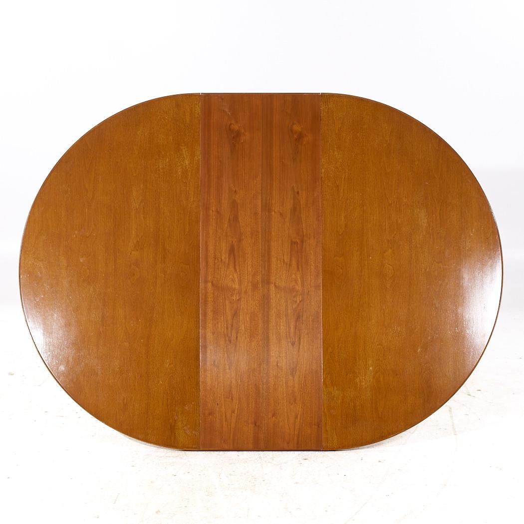 Edward Wormley for Dunbar MCM Mahogany Expanding Dining Table with 1 Leaf For Sale 4