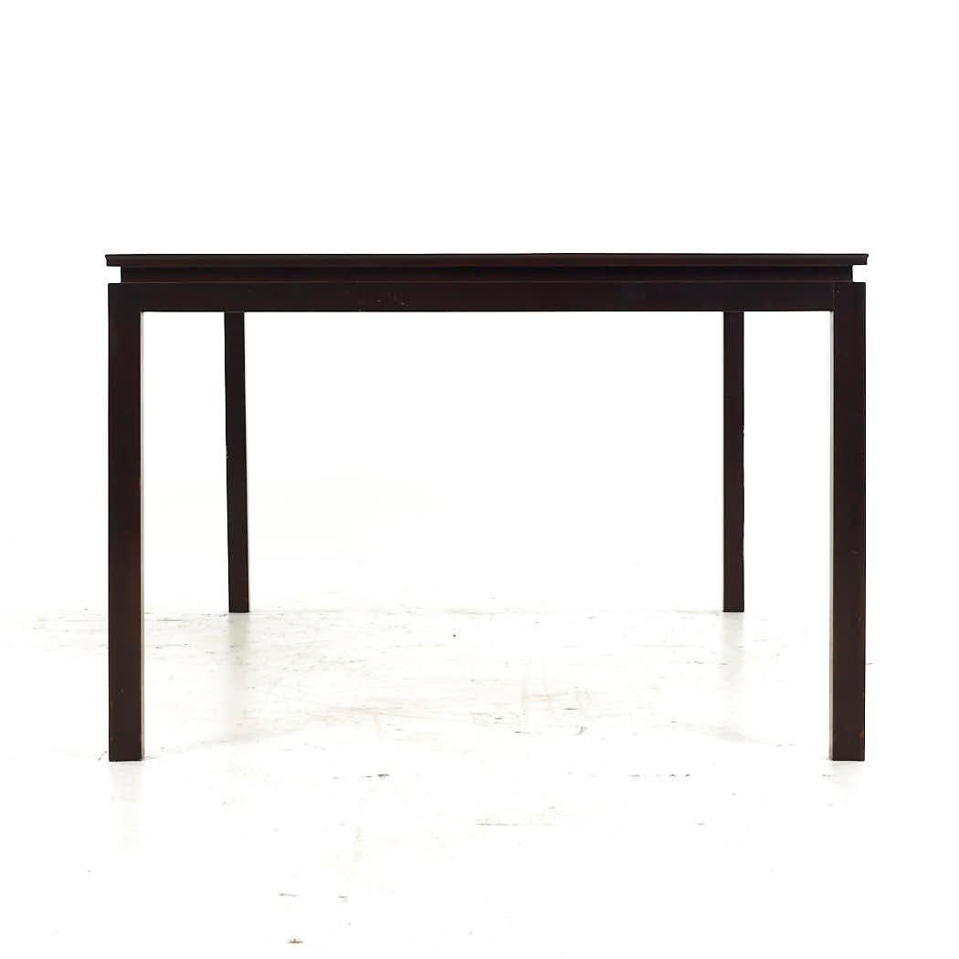 American Edward Wormley for Dunbar MCM Rosewood and Ebonized Oak Expanding Dining Table For Sale