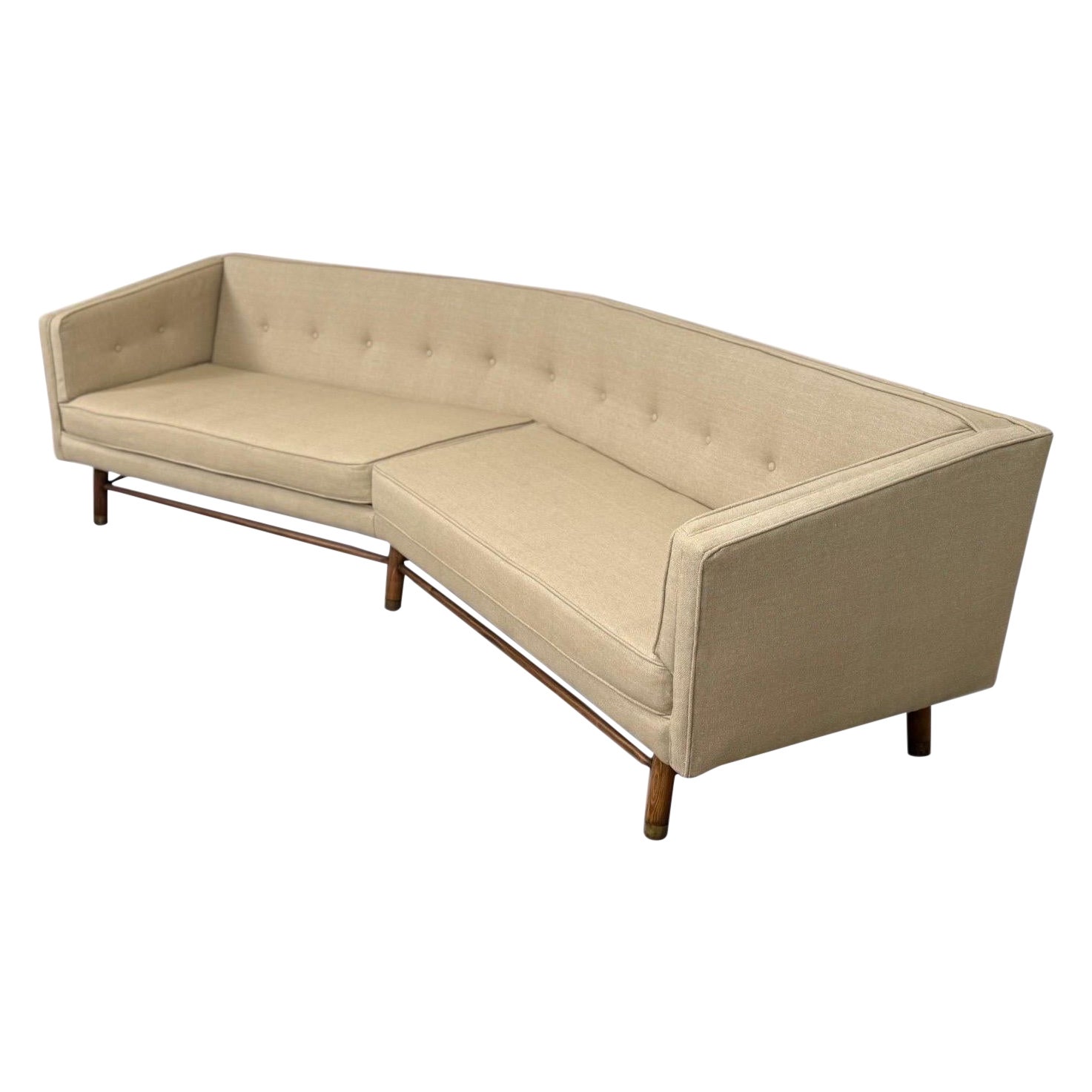 Edward Wormley for Dunbar - Mid Century Angled Sofa - Model 5305 For Sale