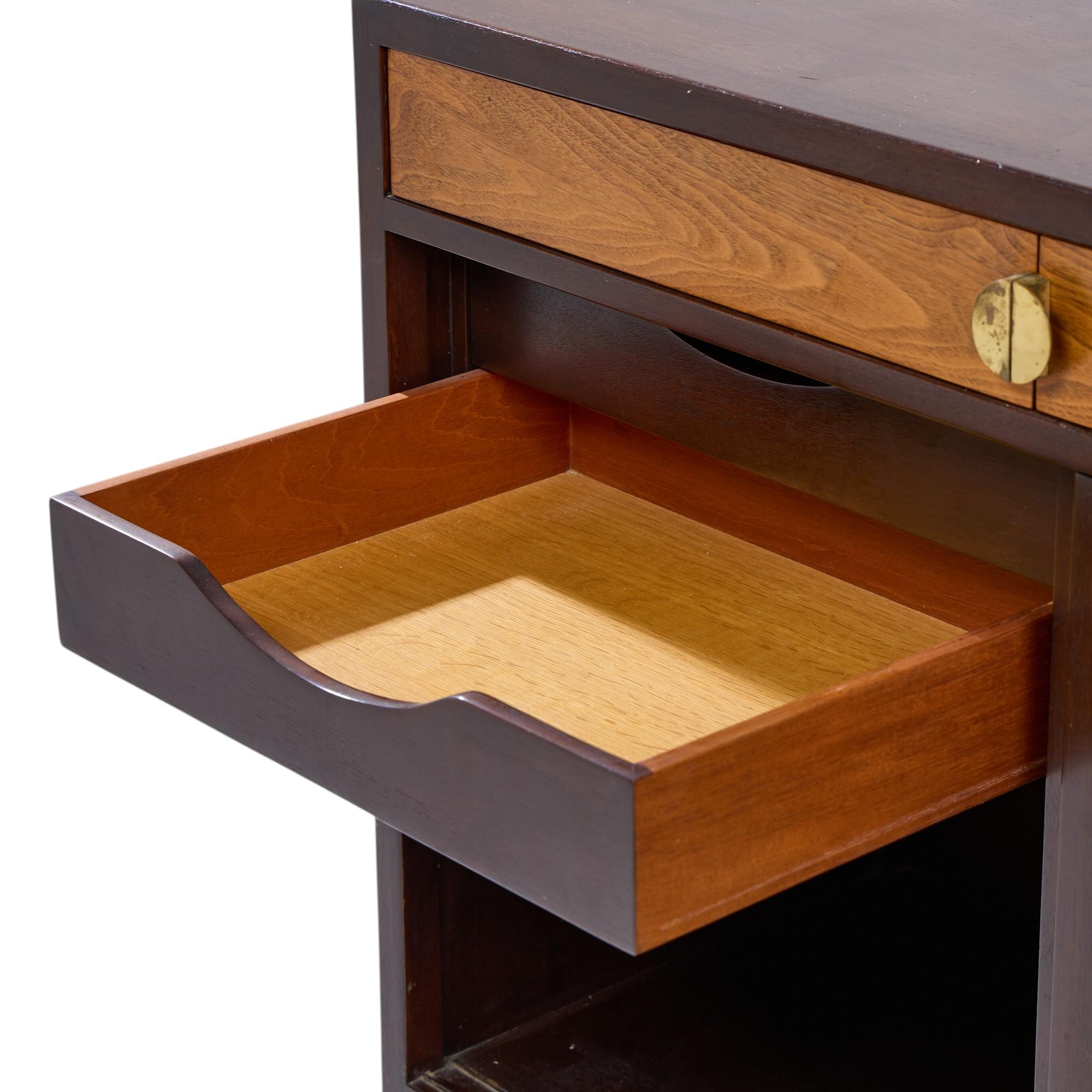 Credenza de palisandro y caoba Edward Wormley para Dunbar Mid Century Basketweave en venta 3