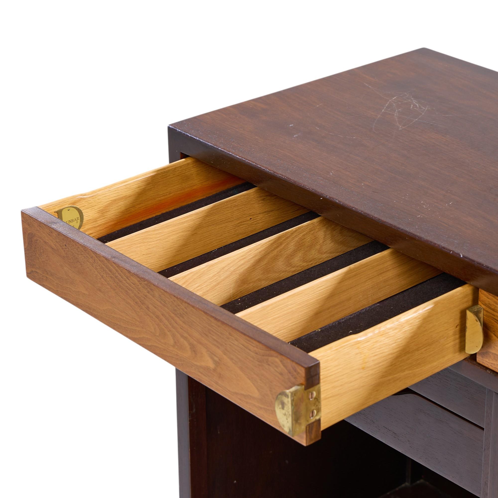 Credenza de palisandro y caoba Edward Wormley para Dunbar Mid Century Basketweave en venta 2