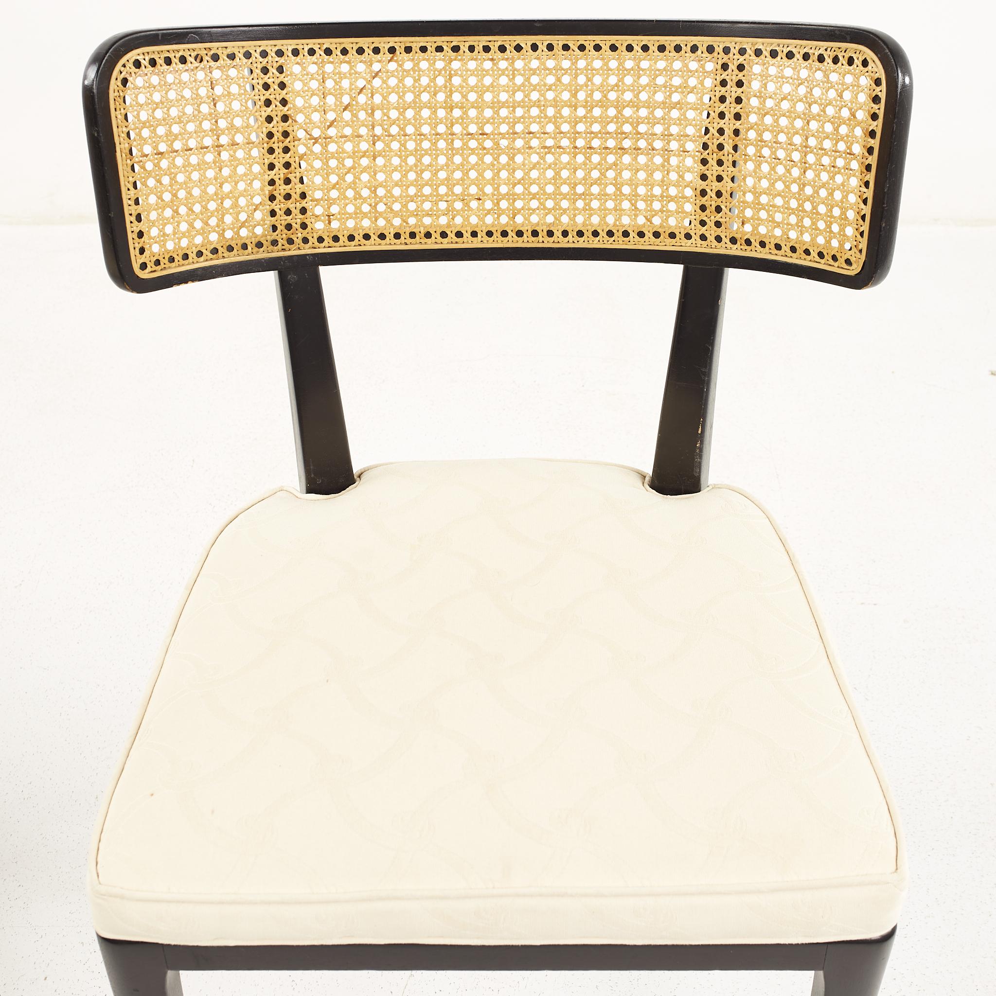 Edward Wormley for Dunbar Mid Century Cane Back Dining Chairs - Set of 6 10