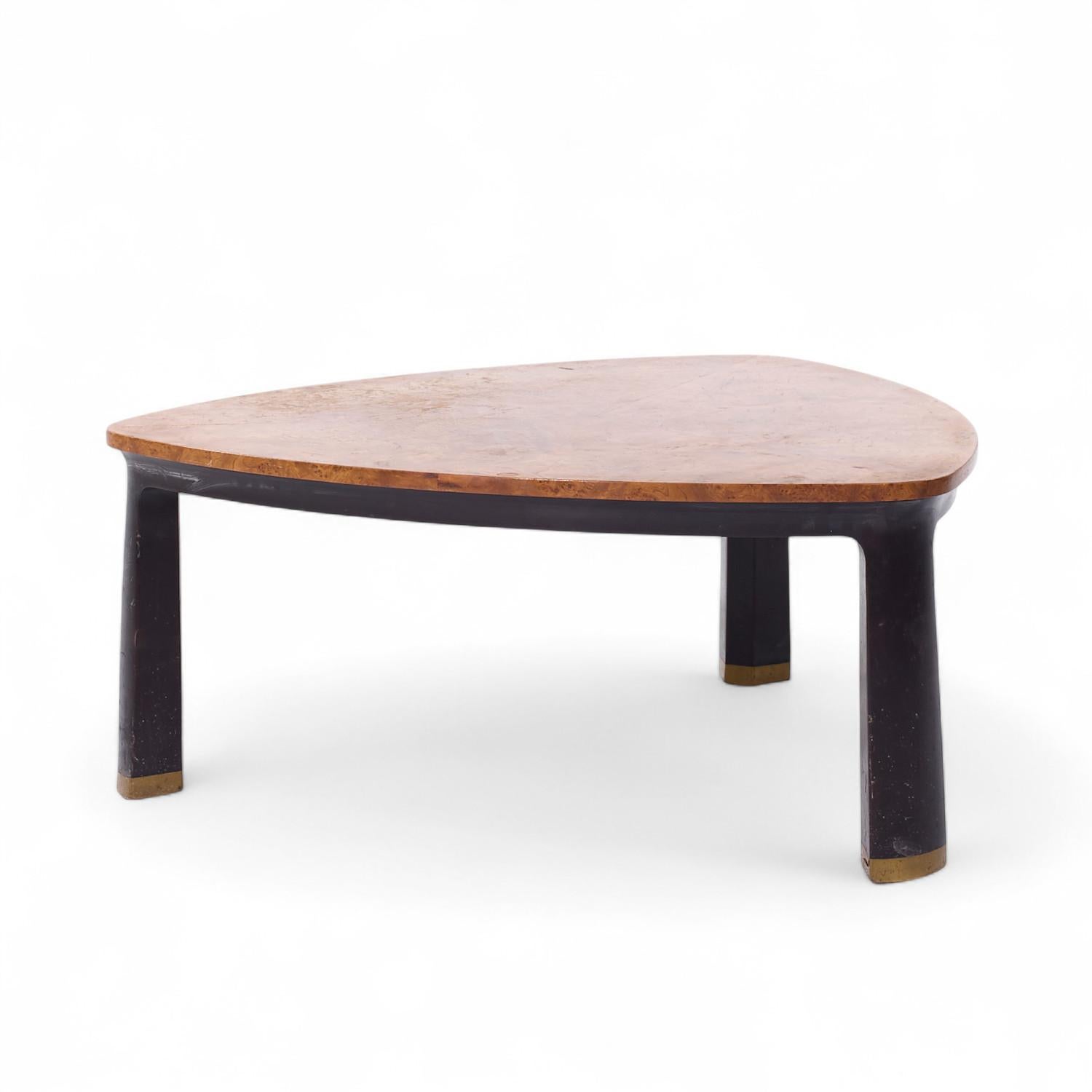 Edward Wormley for Dunbar Mid Century Carpathian Elm Burlwood Coffee Table

This coffee table measures: 33 wide x 33 deep x 14.25 inches high

All pieces of furniture can be had in what we call restored vintage condition. That means the piece is