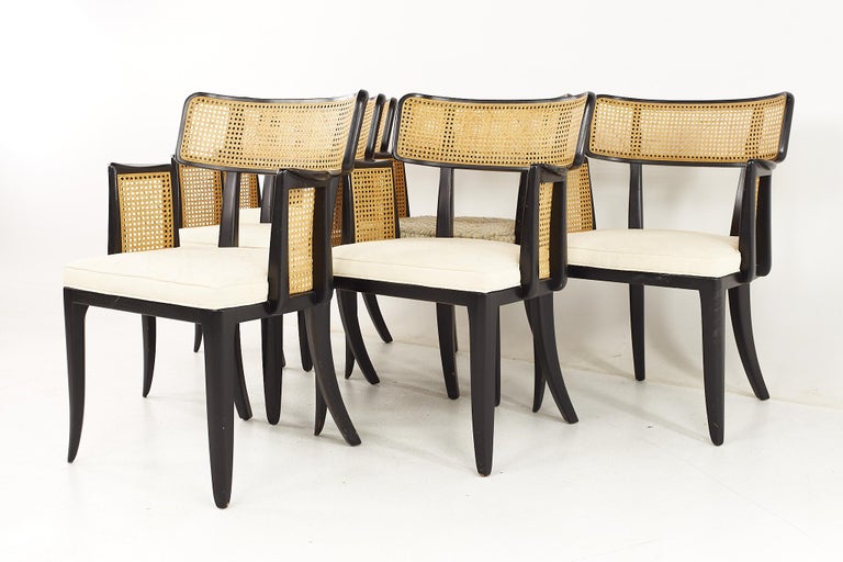 Mid-Century Modern Edward Wormley for Dunbar Mid Century Dining Chairs, Set of 6