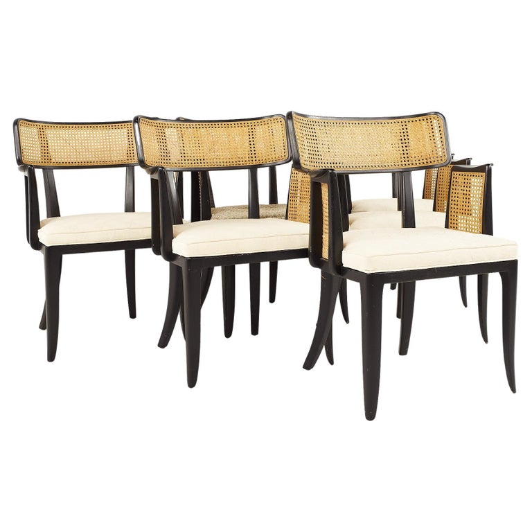 Edward Wormley for Dunbar Mid Century Dining Chairs, Set of 6