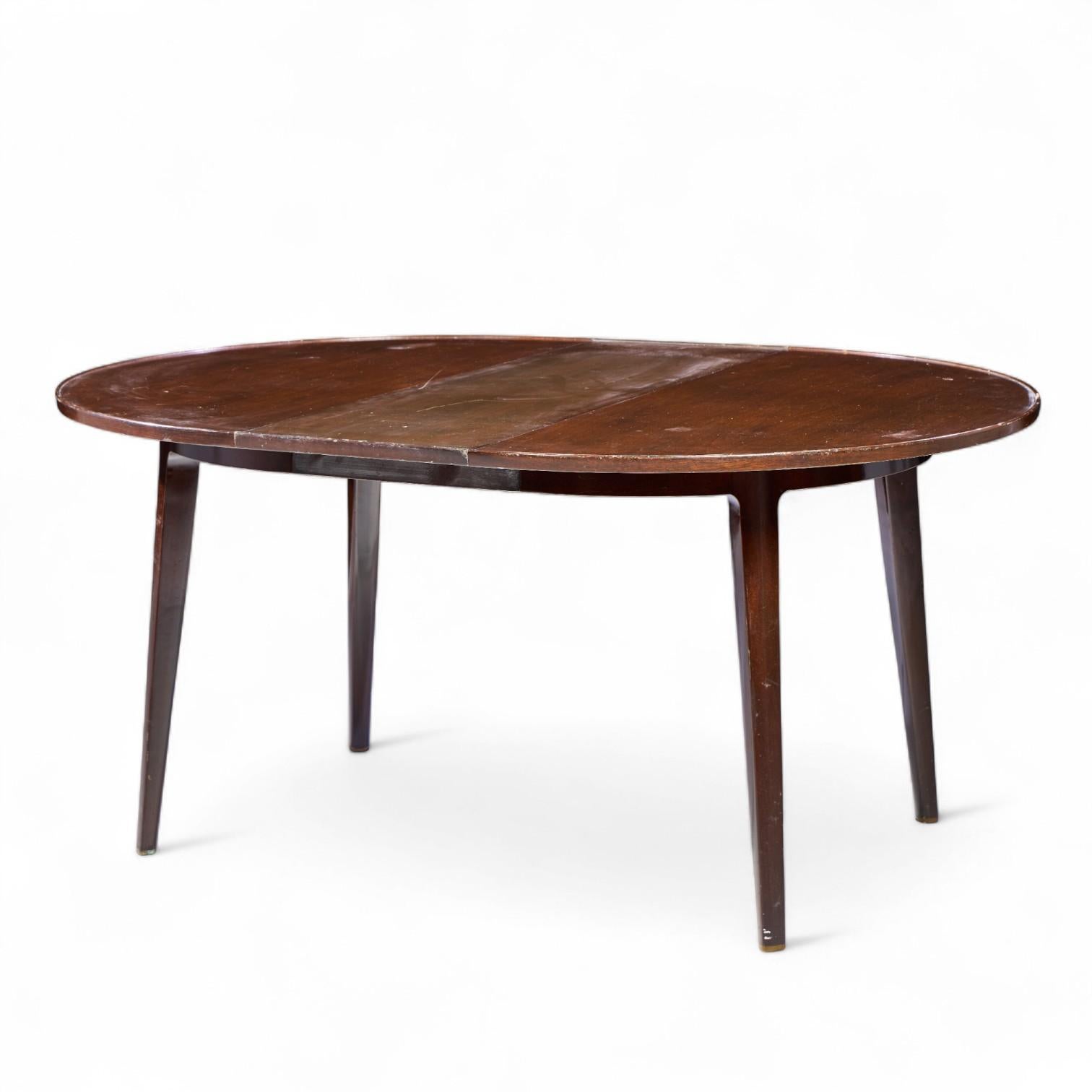 Edward Wormley for Dunbar Mid Century Expanding Dining Table with 2 Leaves in vendita 4