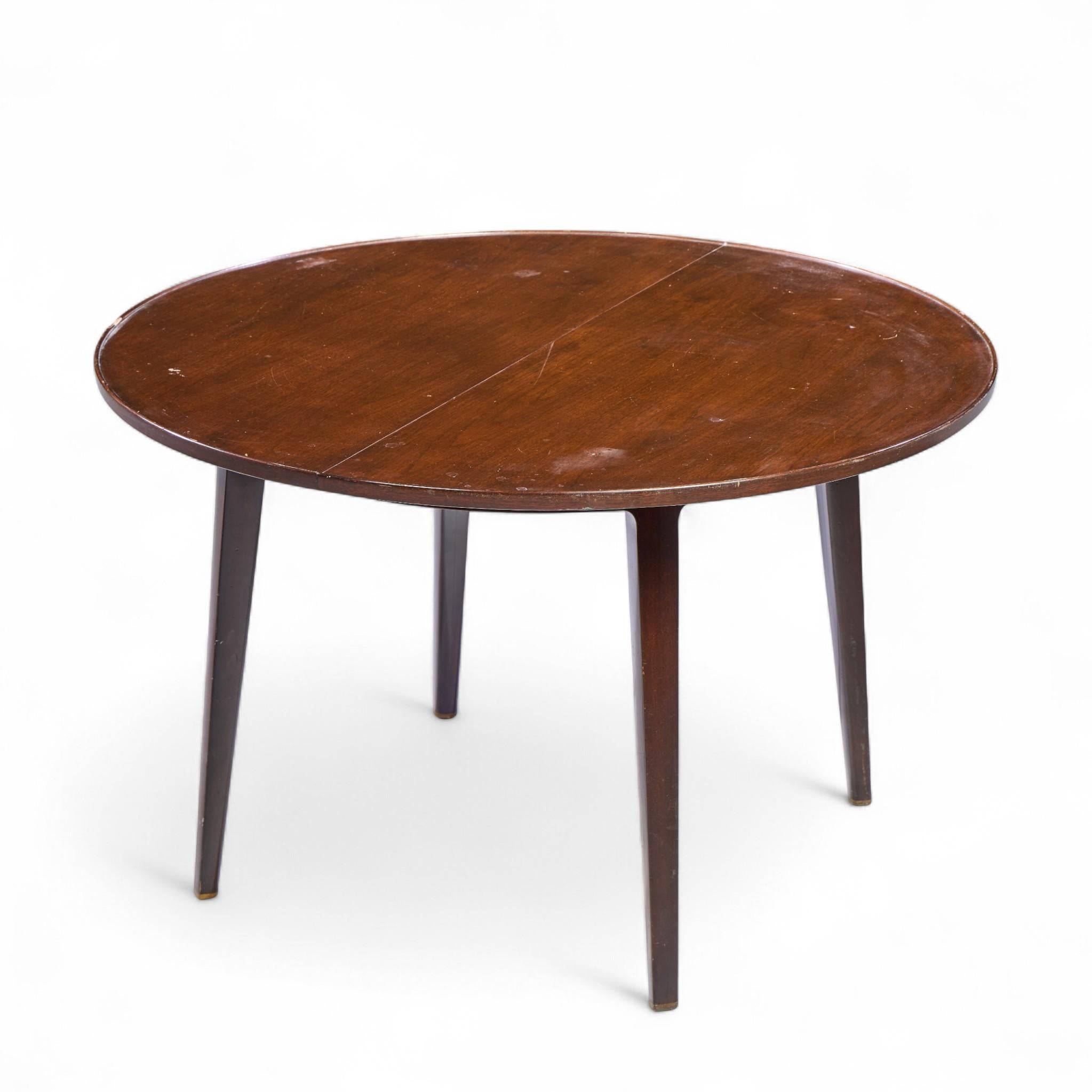 Edward Wormley for Dunbar Mid Century Expanding Dining Table with 2 Leaves in vendita 5