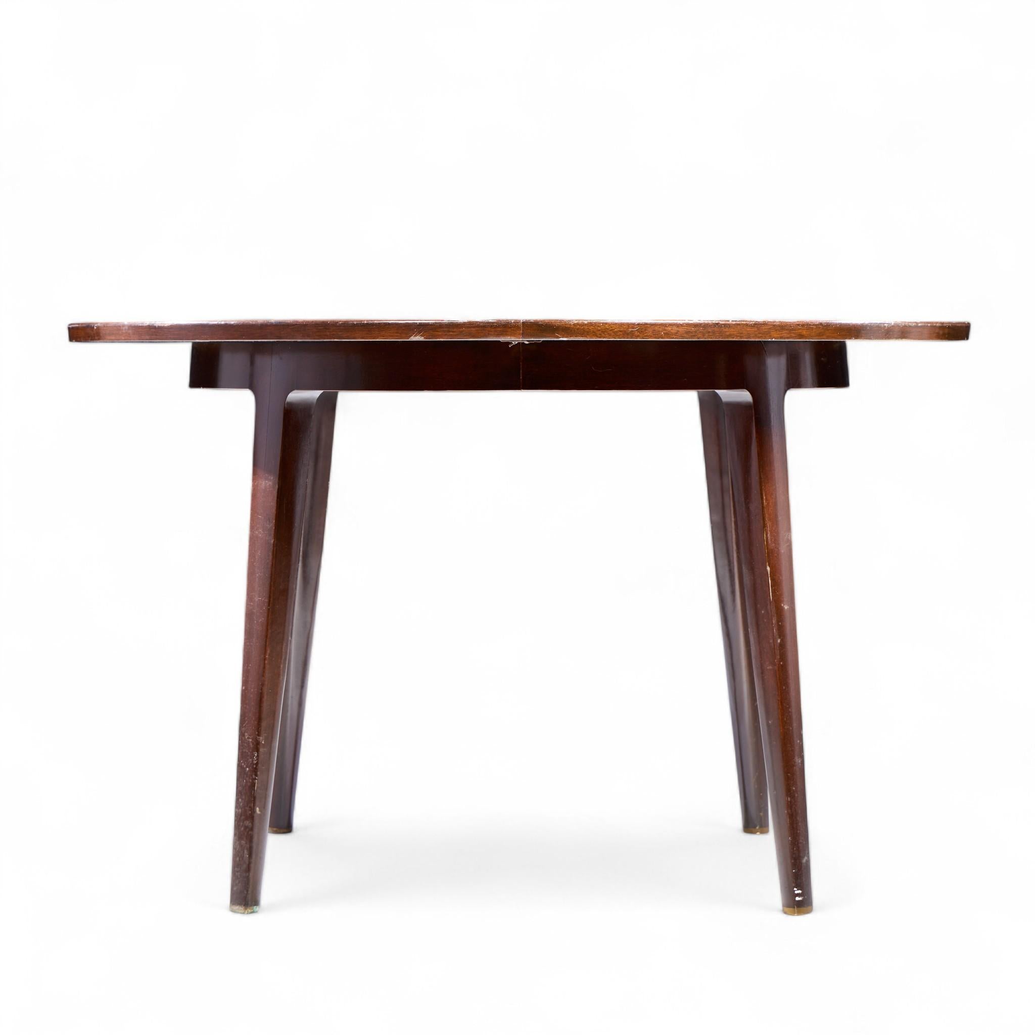 Americano Edward Wormley for Dunbar Mid Century Expanding Dining Table with 2 Leaves in vendita