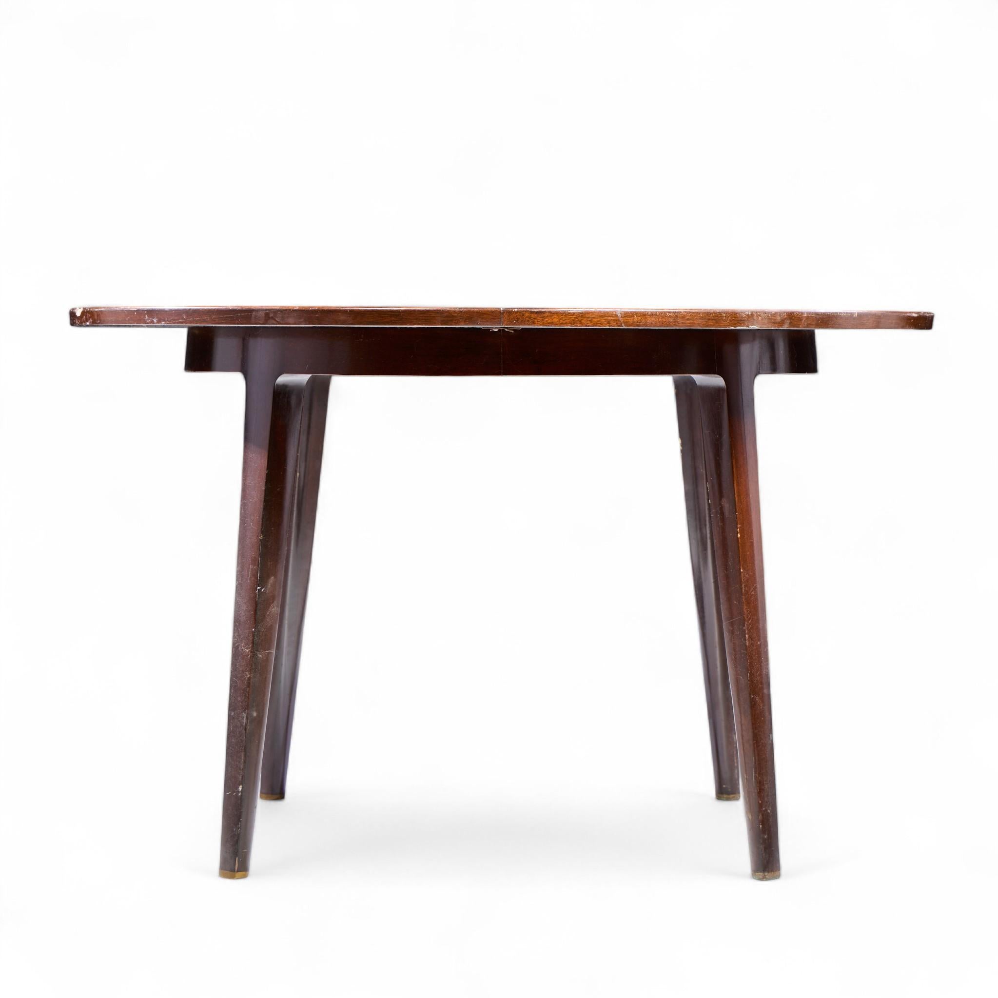Edward Wormley for Dunbar Mid Century Expanding Dining Table with 2 Leaves In condizioni discrete in vendita a Franklin Park, IL