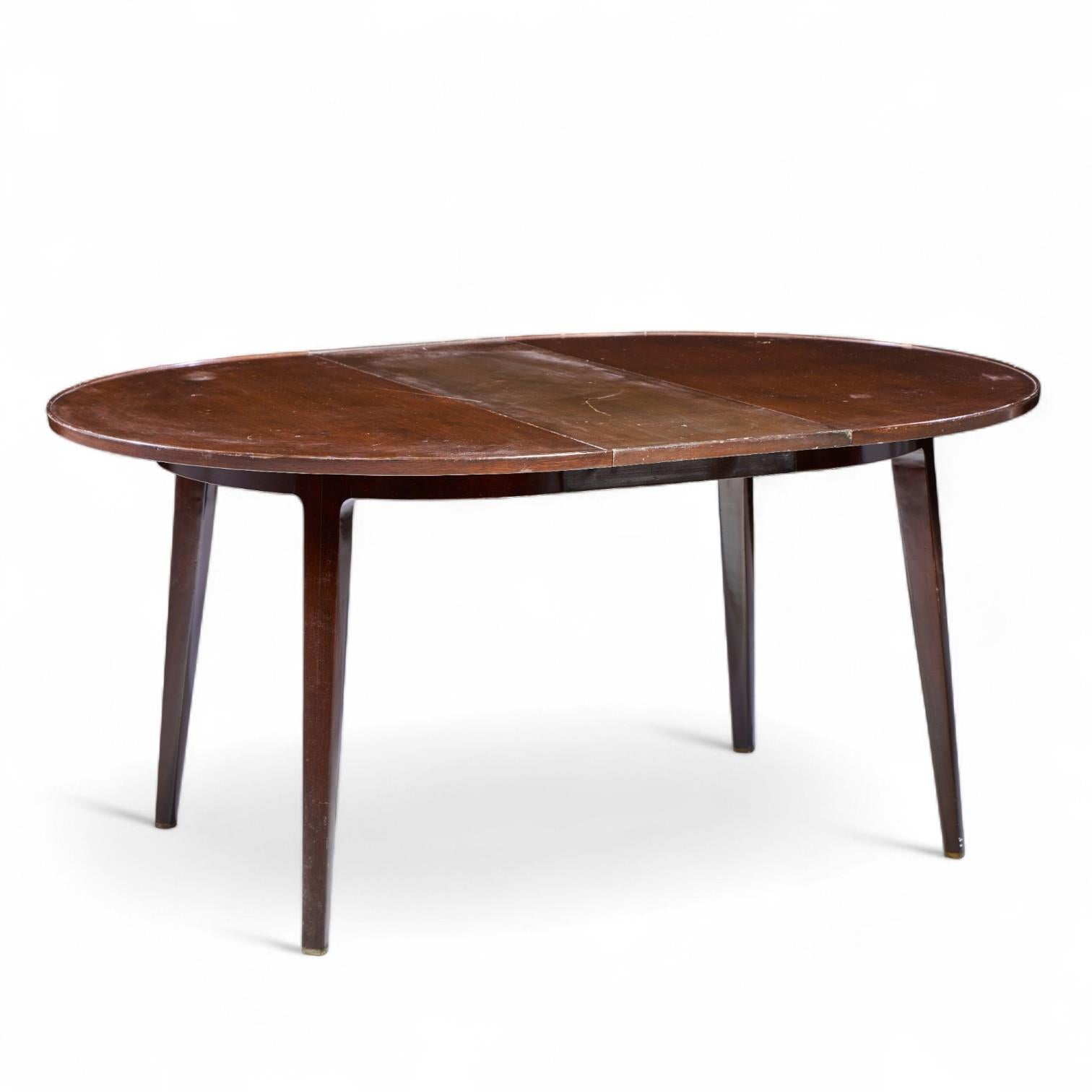 Edward Wormley for Dunbar Mid Century Expanding Dining Table with 2 Leaves in vendita 2