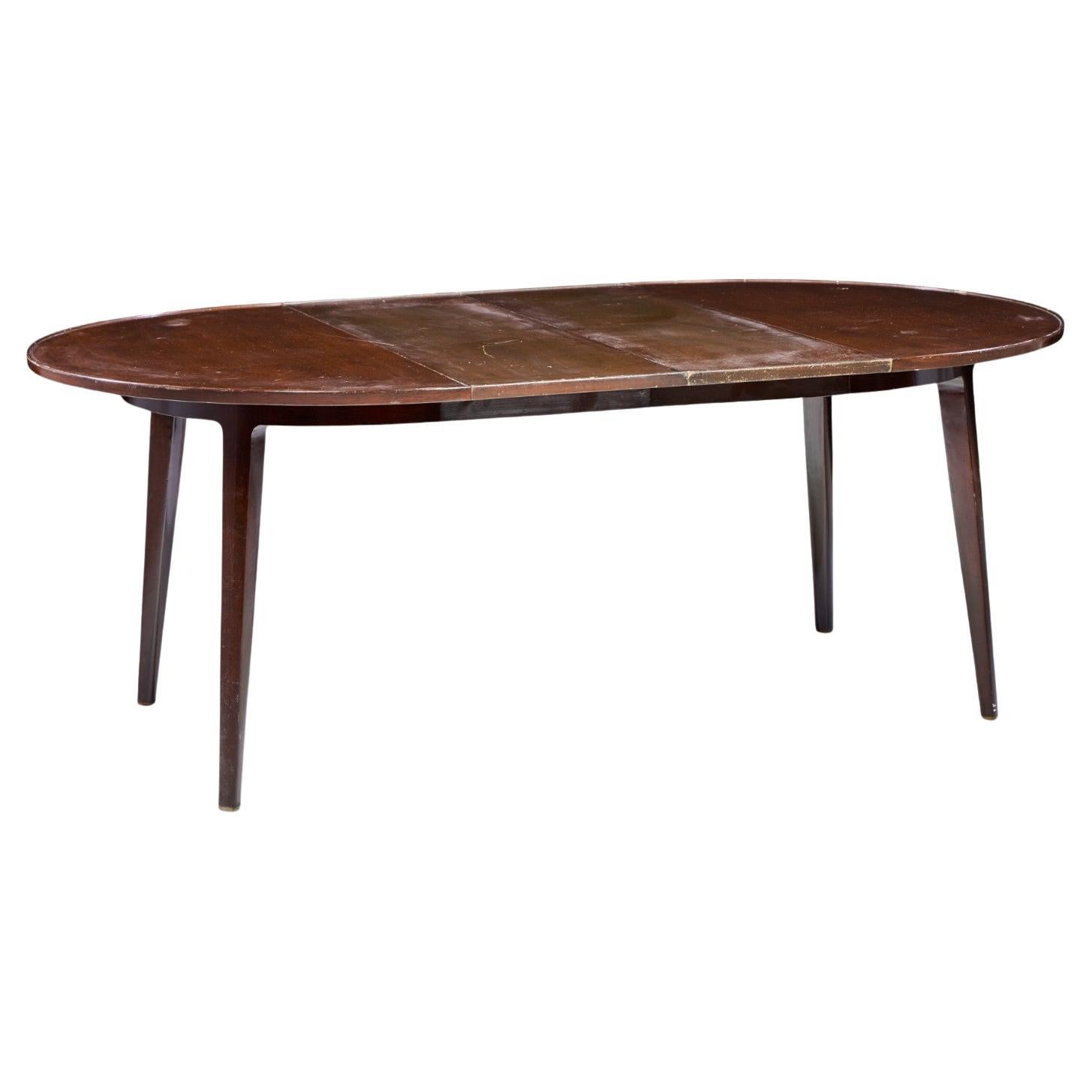 Edward Wormley for Dunbar Mid Century Expanding Dining Table with 2 Leaves in vendita