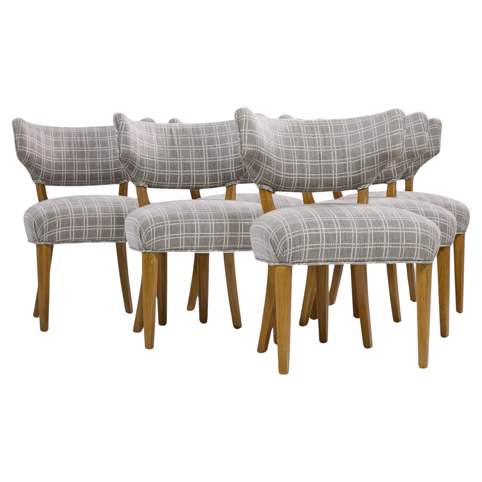 Edward Wormley for Dunbar Mid Century Klismos Dining Chairs - Set of 6 en vente