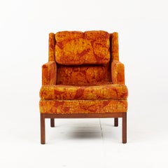 Edward Wormley for Dunbar Mid Century Lounge Chair with Jack Lenor Larsen Fabric