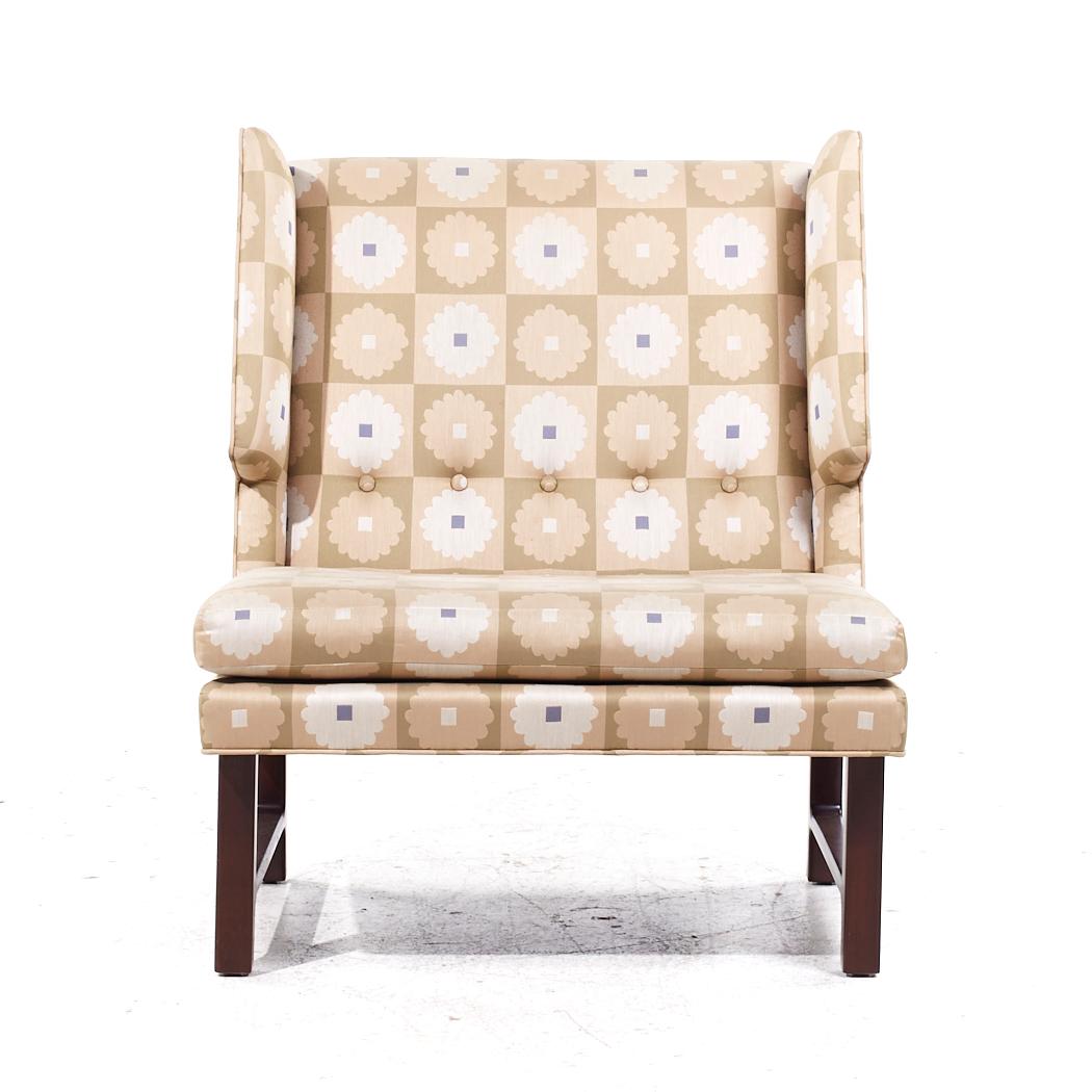 Paire de fauteuils de salon Wingback mi-siècle Edward Wormley pour Dunbar Bon état - En vente à Countryside, IL
