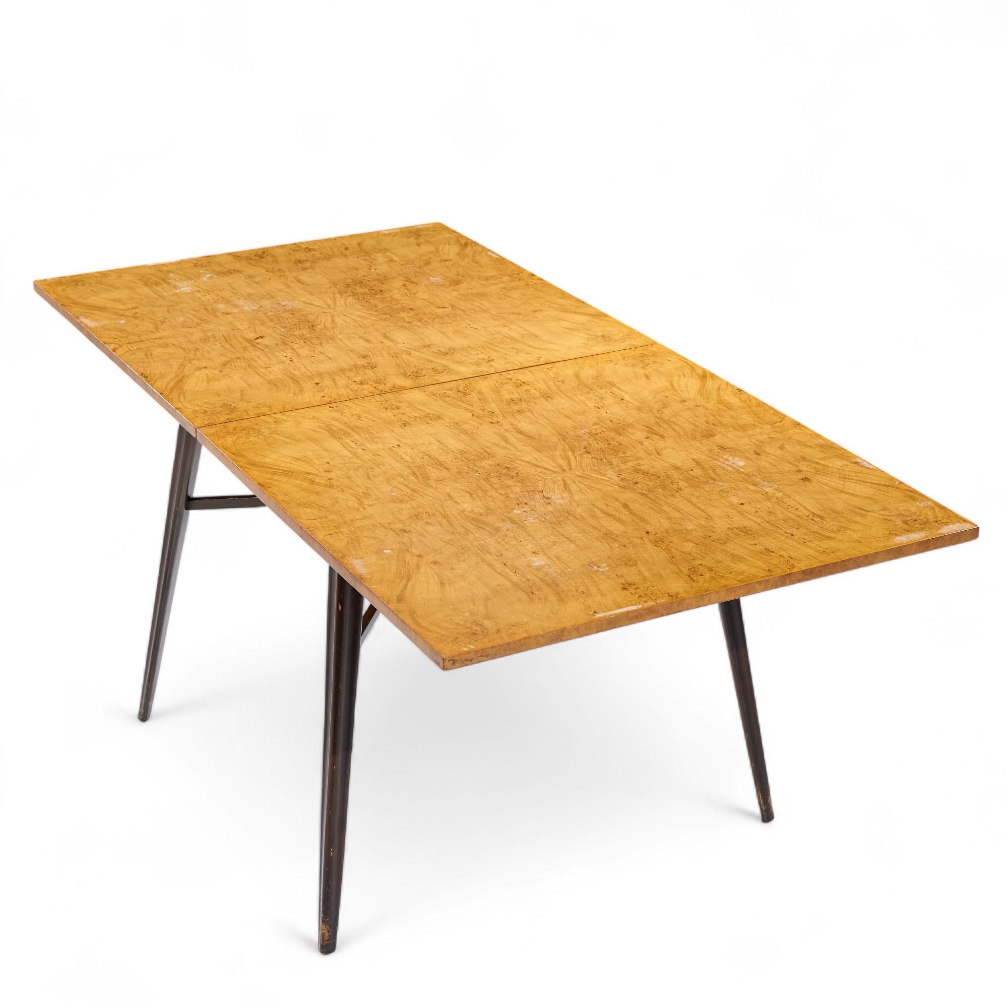 Edward Wormley pour Dunbar Table à abattant en acajou et bois de bourgogne du milieu du siècle dernier en vente 3