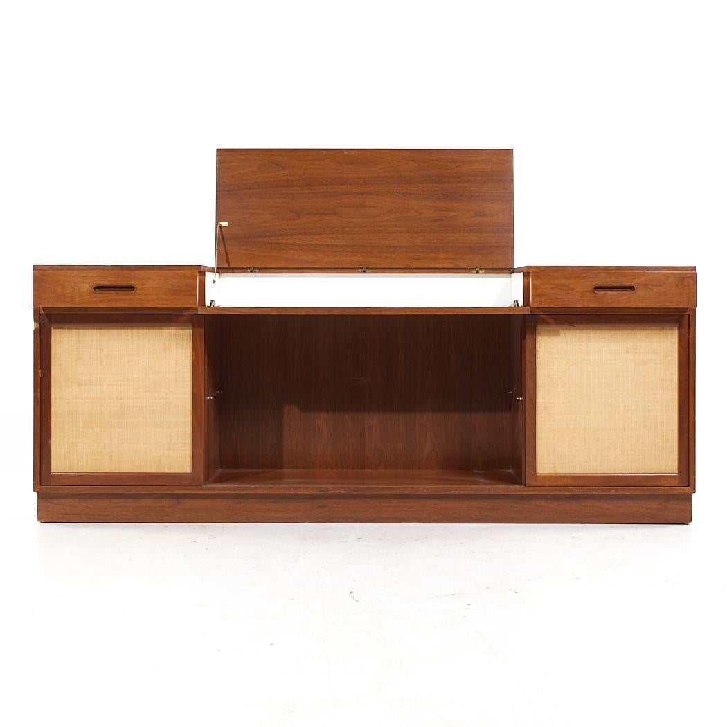 Edward Wormley for Dunbar Mid Century Mahogany and Cane Credenza For Sale 3
