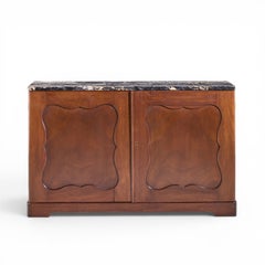 Edward Wormley for Dunbar Mid Century Mahogany and Marble Credenza