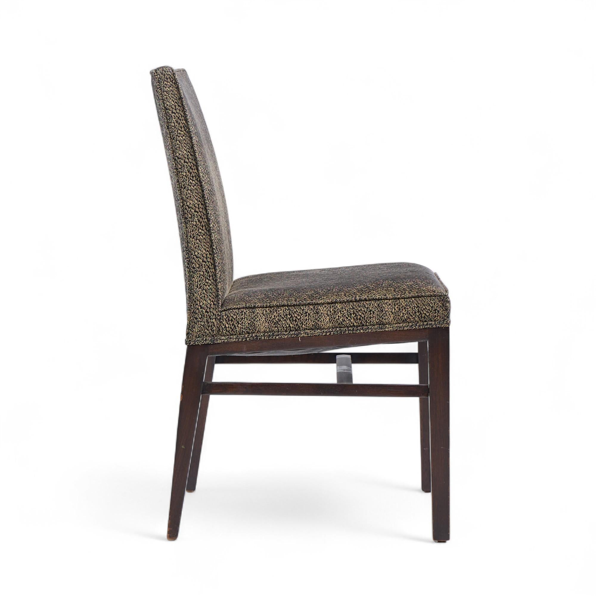 Edward Wormley for Dunbar Mid Century Mahogany Dining Chairs - Set of 8 In Good Condition For Sale In Franklin Park, IL