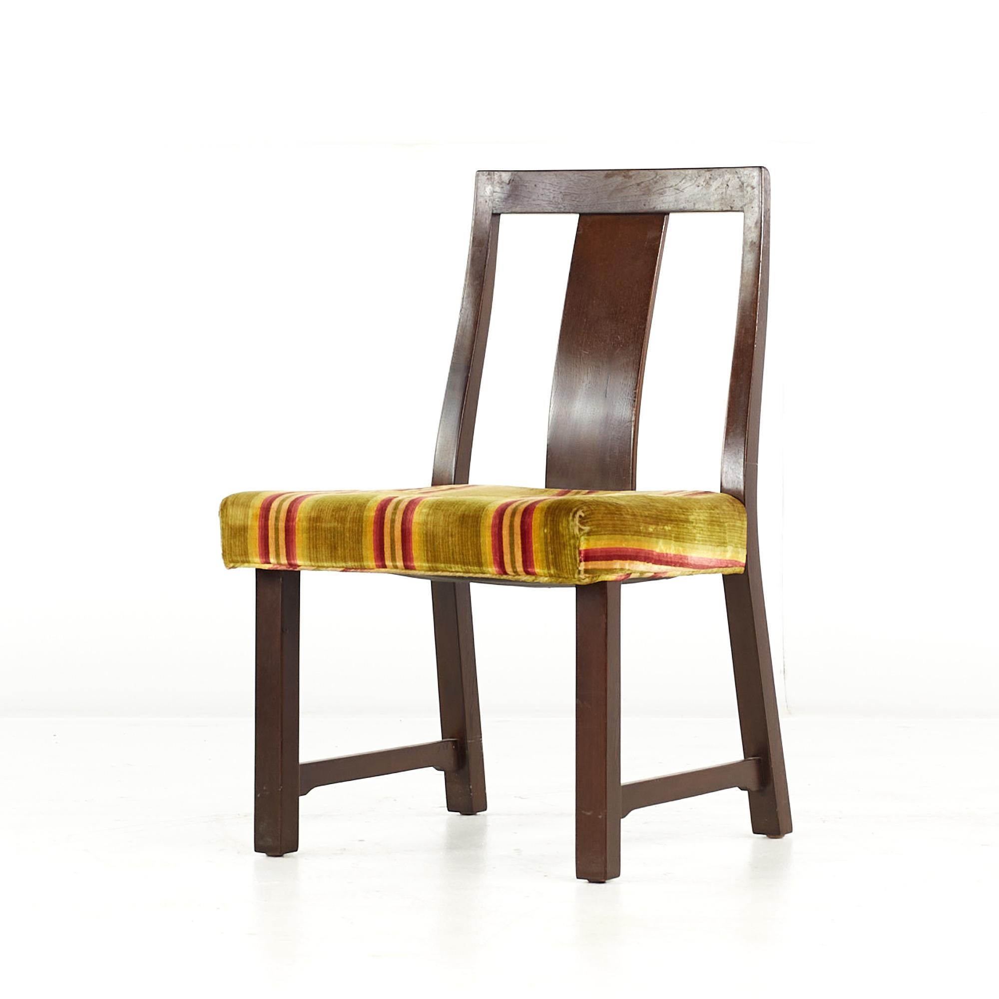 Late 20th Century Edward Wormley for Dunbar Mid Century Mahogany Dining Chairs, Set of 8 For Sale
