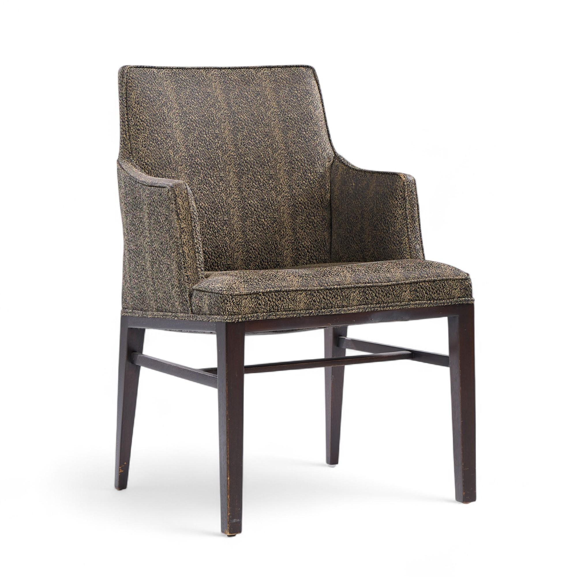 Upholstery Edward Wormley for Dunbar Mid Century Mahogany Dining Chairs - Set of 8 For Sale